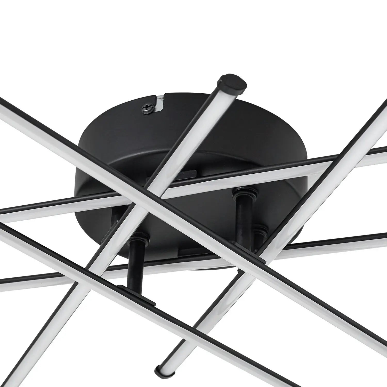 B-Ware Lindby Deckenleuchte Lampe Led Elviano Schwarz ø 80 Cm 3000 K Aluminium Leuchte - 4255830901966
