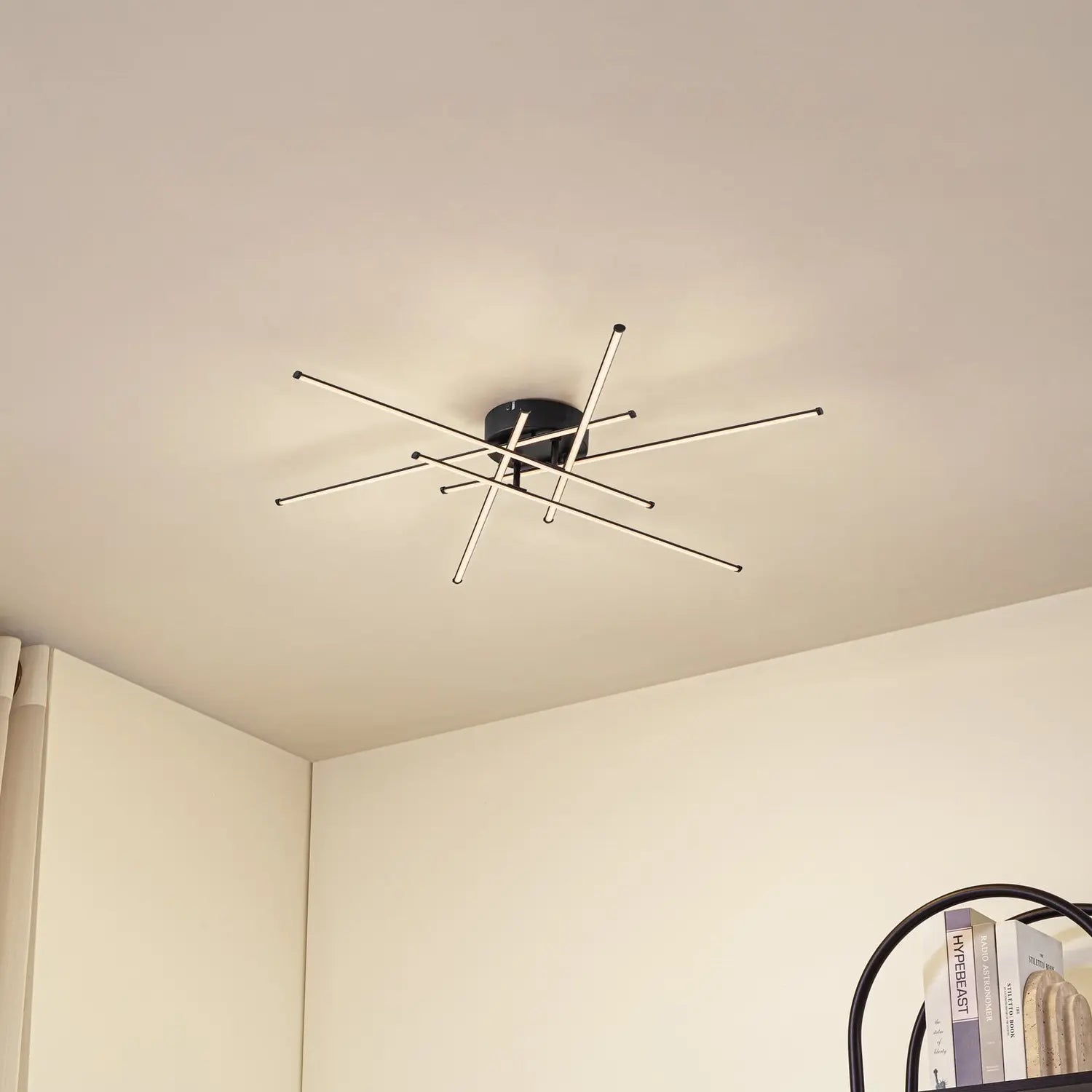 B-Ware Lindby Deckenleuchte Lampe Led Elviano Schwarz ø 80 Cm 3000 K Aluminium Leuc373 - 4255830901966