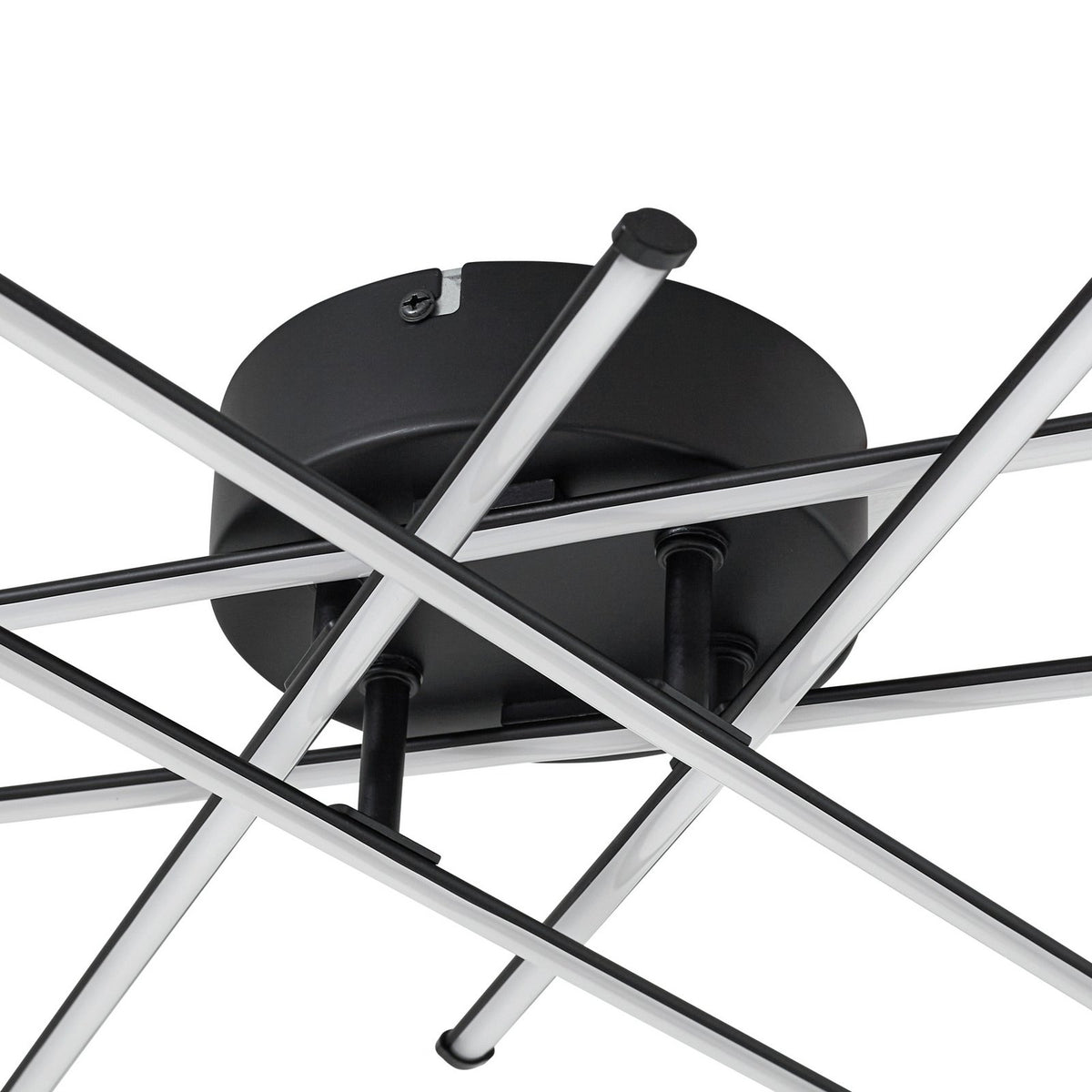 Lindby Deckenleuchte Lampe LED Elviano schwarz Ø 80 cm 3000 K Aluminium Leuchte - 4255830901966