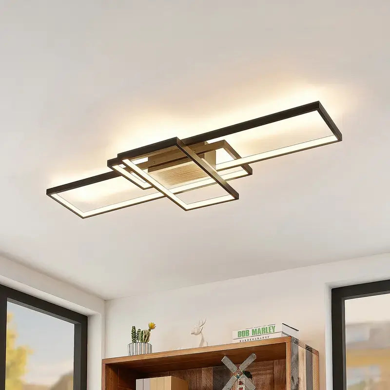 B-Ware Lindby Emiljan Led Deckenlampe Hängelampe Lampe Leuchte Led 35 W Alu Schwarz M252