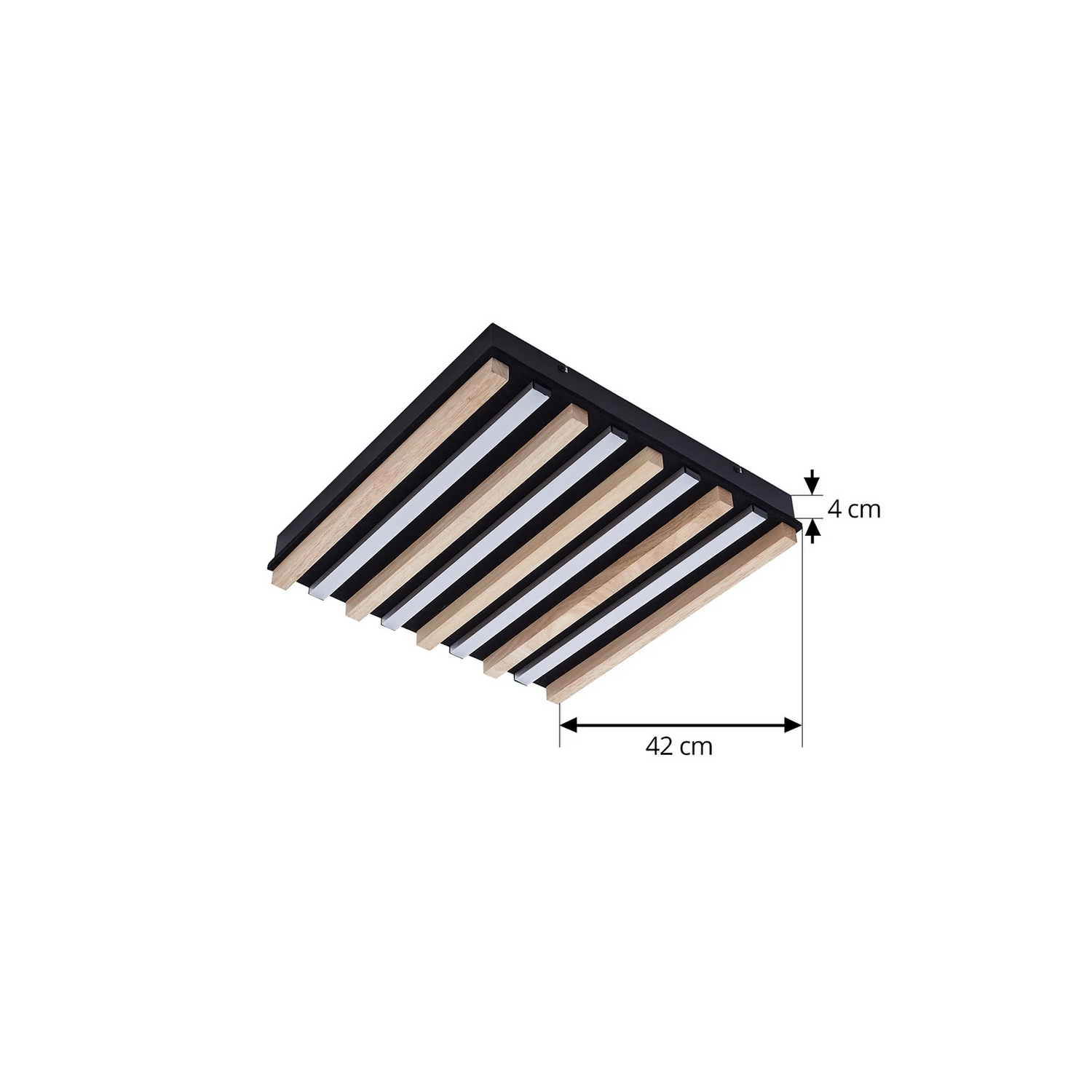 Lindby Led Deckenleuchte Lampe Beleuchtung Firka Weiß Holz 42cm Cct Dimmbar B-Ware - 4251911797961