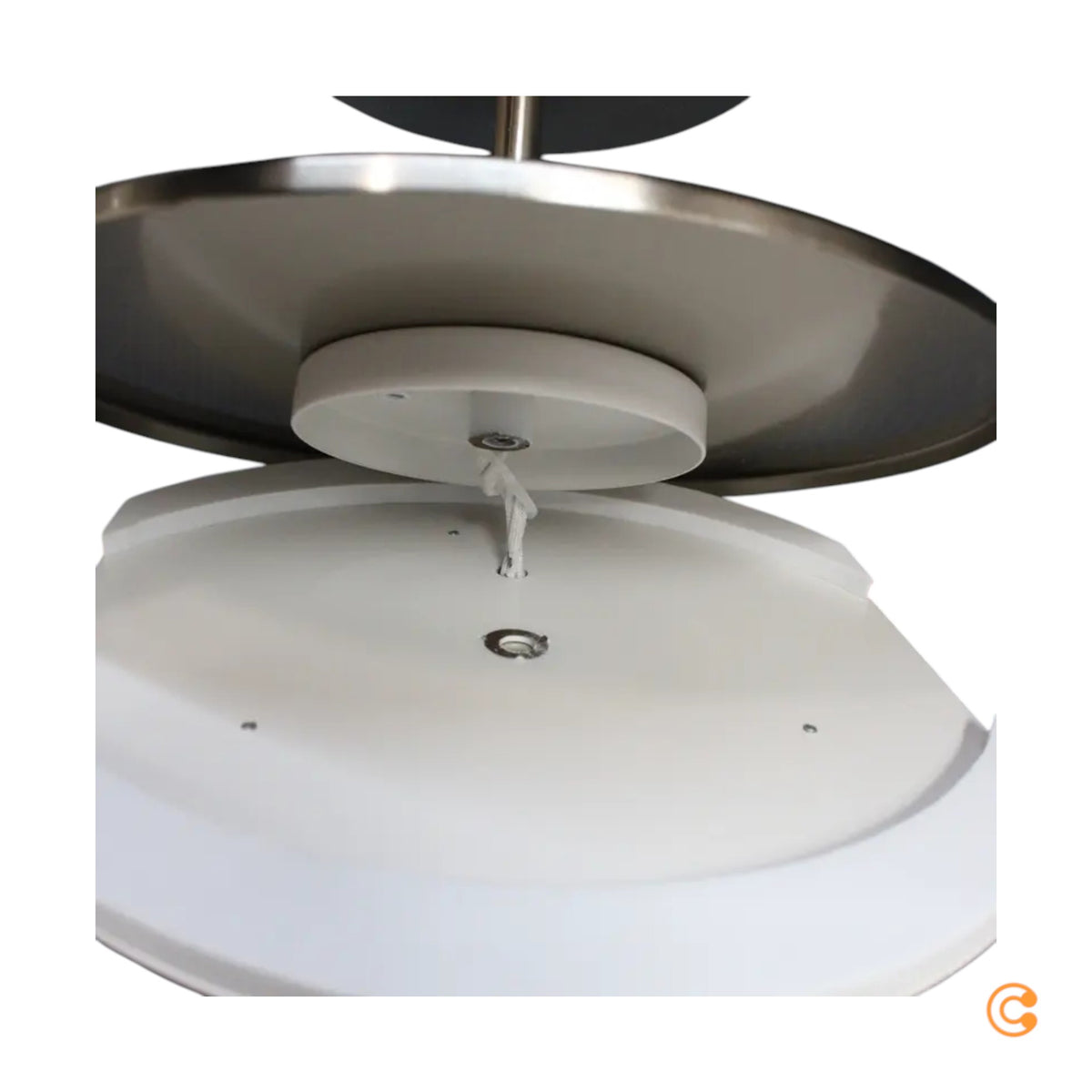 Lindby Deckenleuchte Deckenlampe LED Gunda Glas opalweiß dimmbar Wohnzimmer - 4251096559293