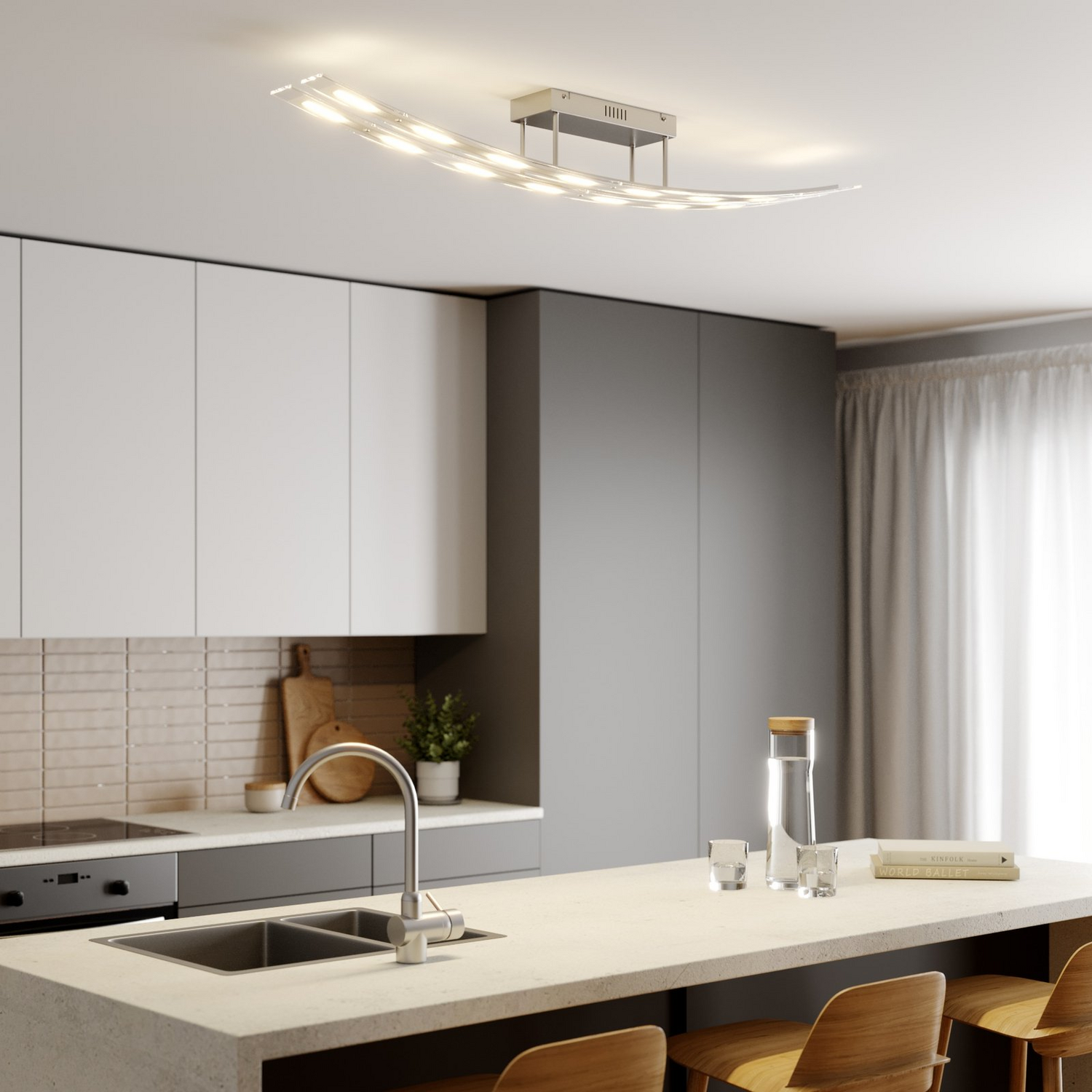 Lindby Led Deckenlampe Jarda Wohnzimmerleuchte Deko Deckenlampe Dimmbar Lampe B-Ware - 4251096526950