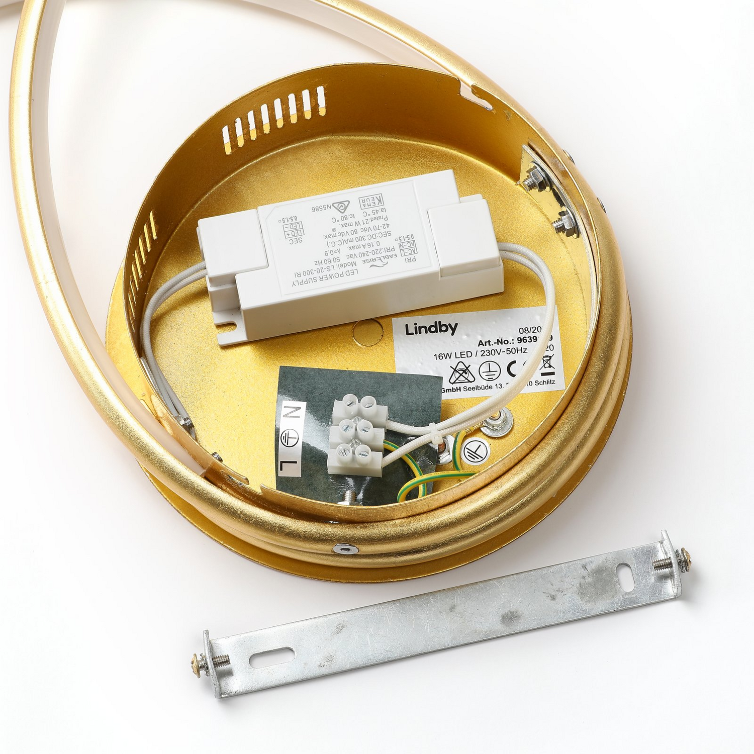 B-Ware Lindby Joline Led Deckenlampe Deckenlampe Lampe Leuchte Gold 45cm Siehe Text - 4251096564020