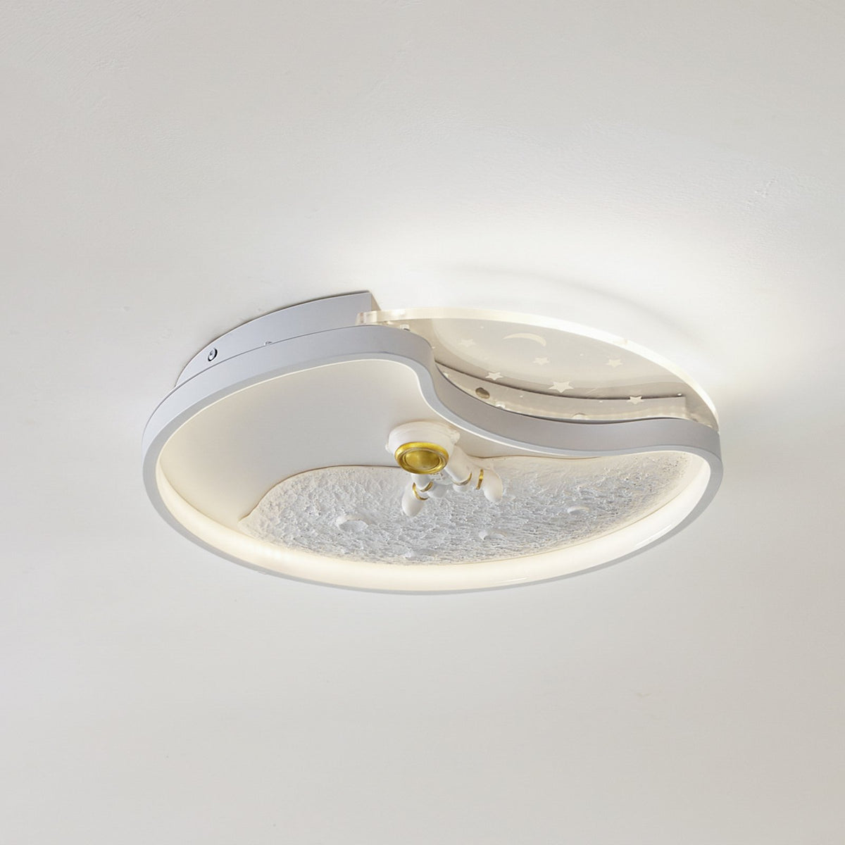 Lindby LED Deckenleuchte Lampe Leuchte Deckenlampe weiß Kosmo 40 cm Metall Mond - 4251911792652