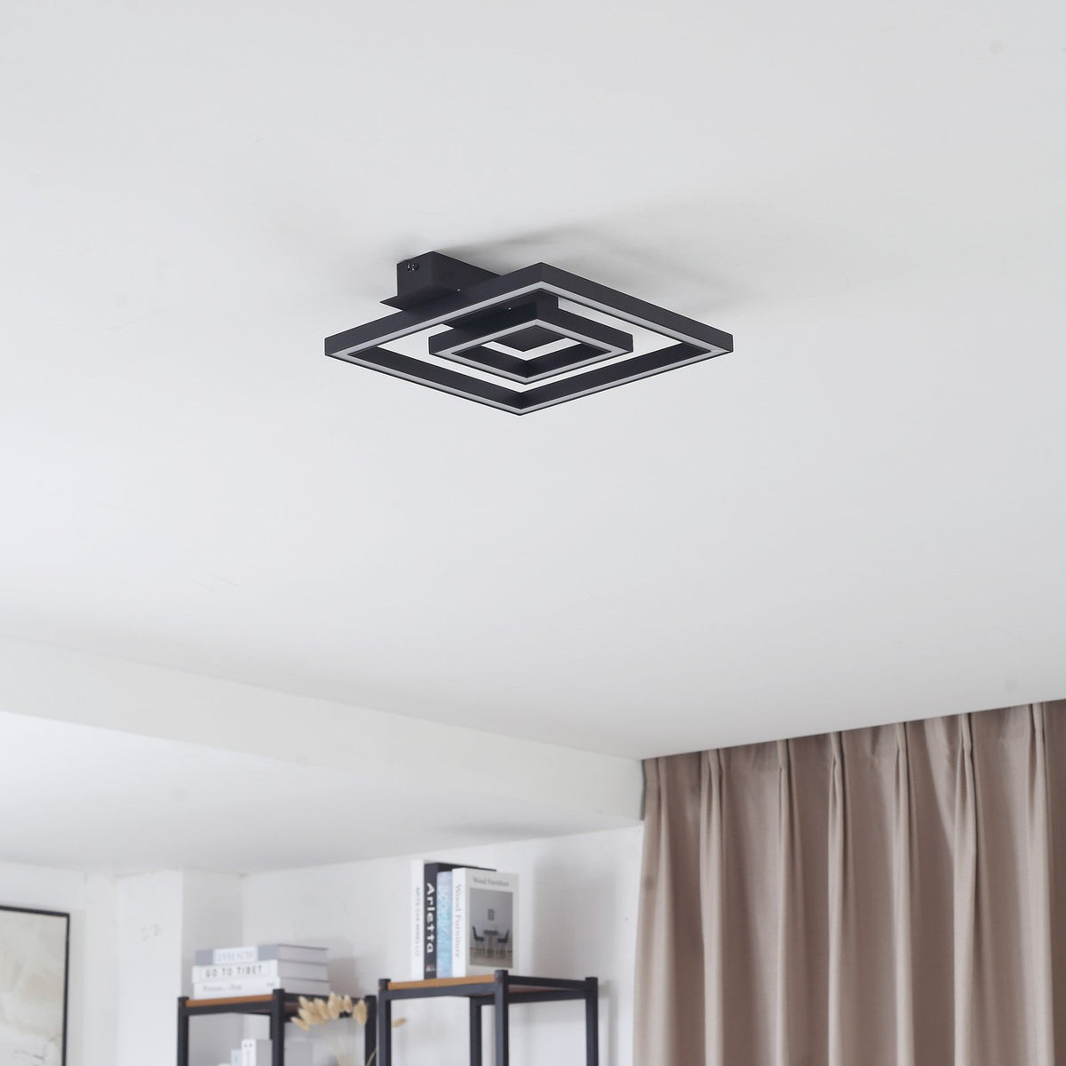 Lindby Deckenleuchte Deckenlampe LED Madamo warmweiß Licht schwarz 30 cm - 4251911782639