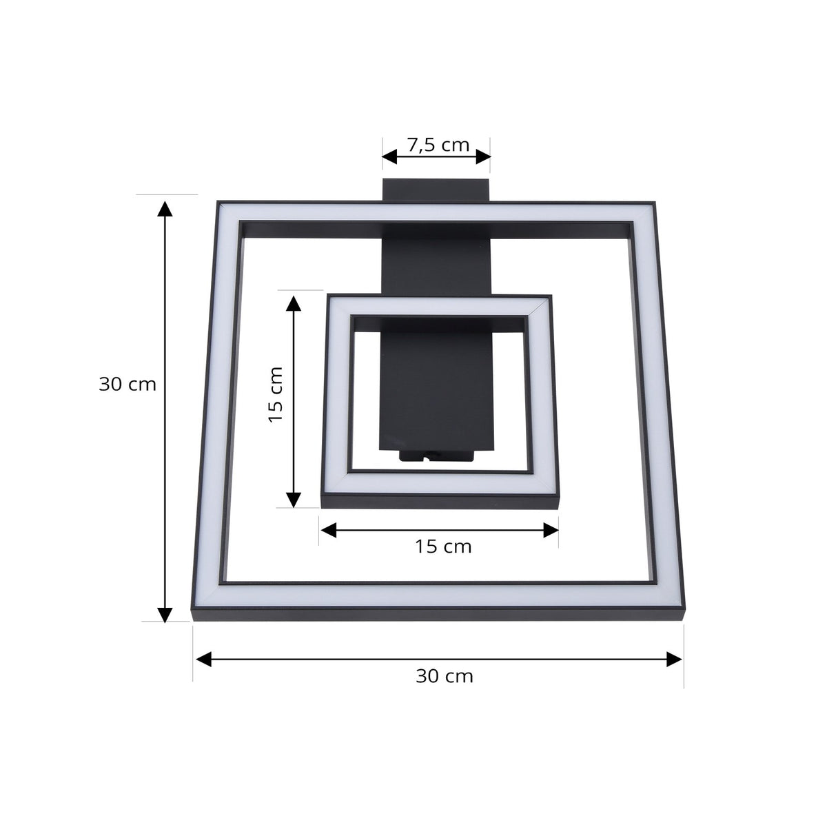 Lindby Deckenleuchte Deckenlampe LED Madamo warmweiß Licht schwarz 30 cm - 4251911782639