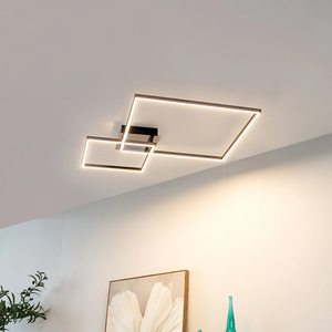 B-Ware Lindby Led Deckenleuchte Panja Deckenlampe Deckenlicht 67 Cm Chromfarben Eisen