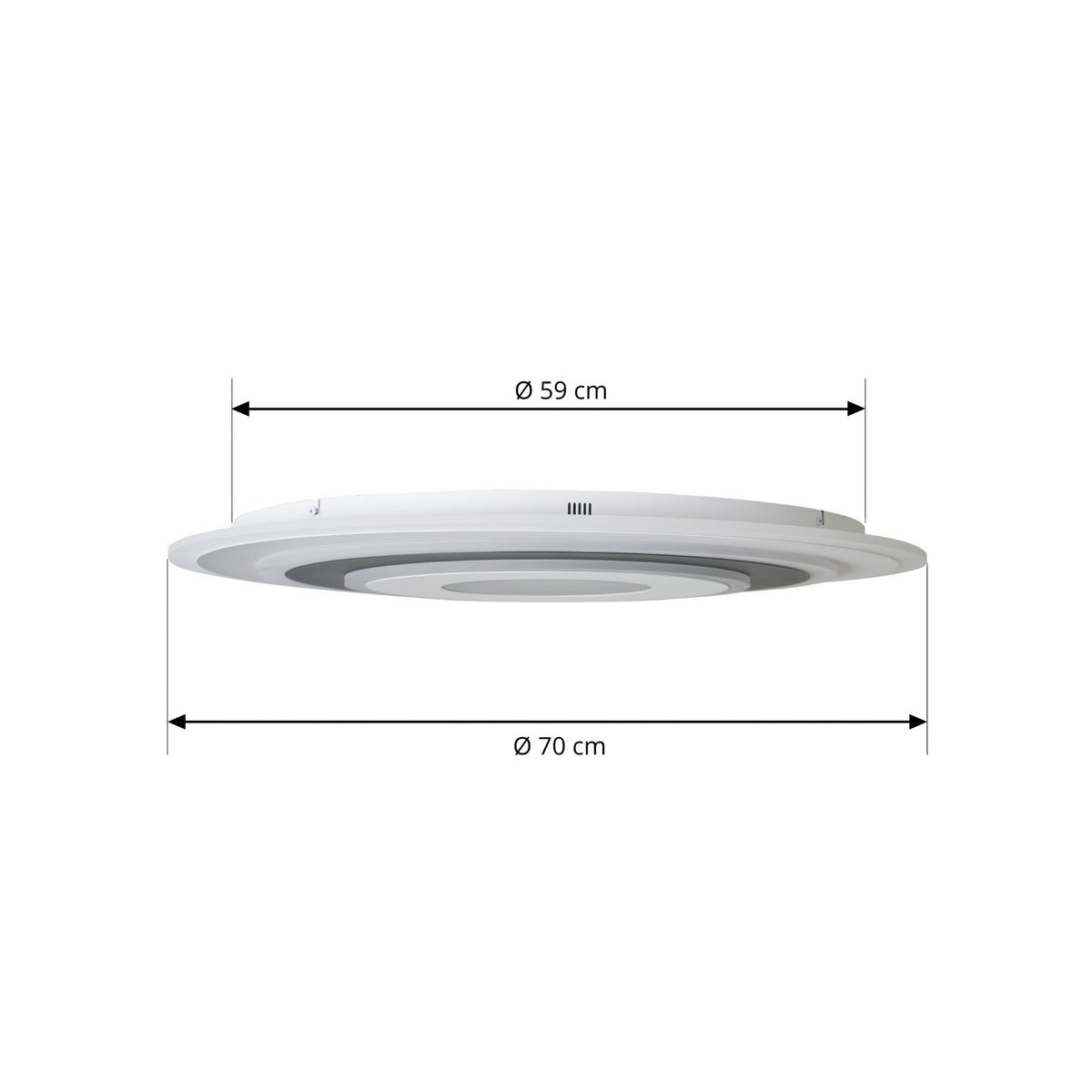 Lindby Deckenleuchte Deckenlampe LED Rebeka rund weiss schwarz Acryl Metall - 4255830903038