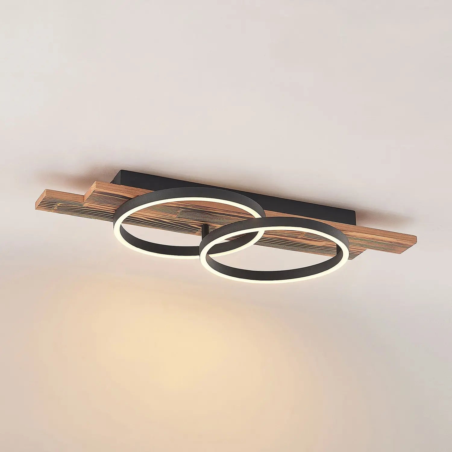 B-Ware Lindby Deckenleuchte Lampe Led Holz Hell Warmweiss 75 Cm Sentoa Siehe Text - 4251911728088