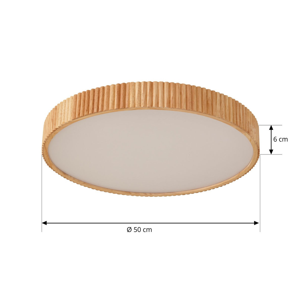 Lindby Deckenleuchte Deckenlampe LED Fernbedienung weiß Holz Wohnbereich dimmbar - 4255830903649