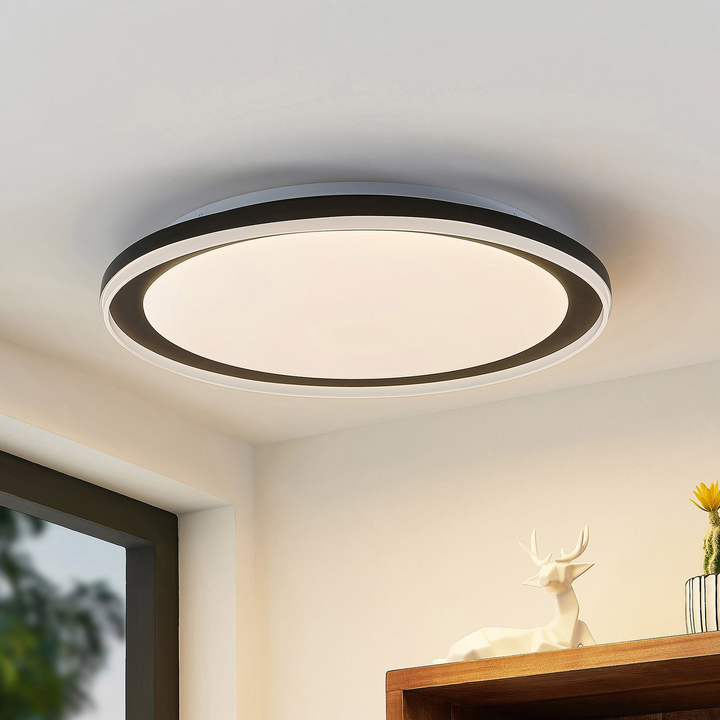 Lindby Verdan Led Deckenlampe Deckenlampe Lampe Leuchte Dimmbar Schwarz Weiß B-Ware