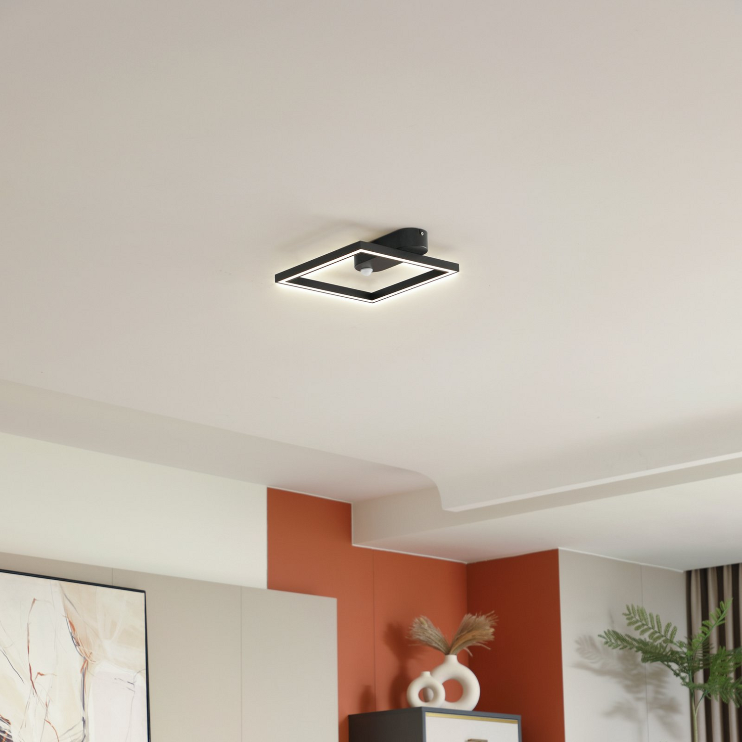 Lindby Led Deckenleuchte Yulla Schwarz Bewegungsmelder Deckenlampe Lampe Leuchte B-Ware - 4251911782615