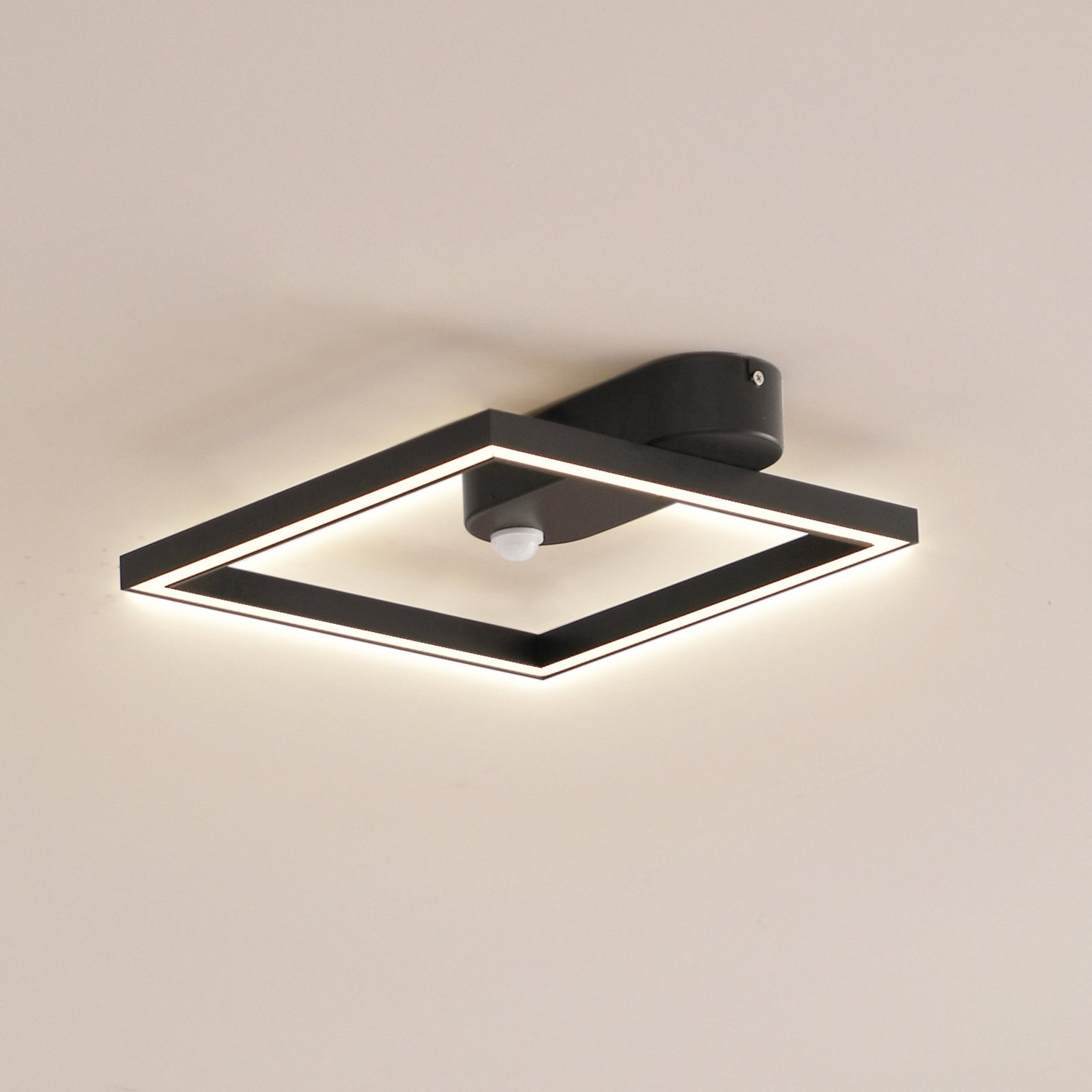 B-Ware Lindby Deckenleuchte Deckenlampe Led Yulla Sensor Bewegungsmelder Schwarz 34434