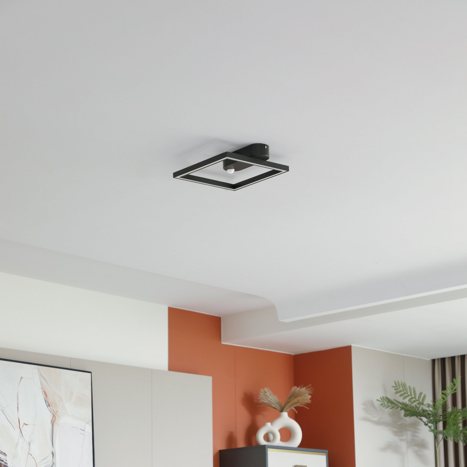 Lindby Led Deckenleuchte Yulla Schwarz Bewegungsmelder Deckenlampe Lampe Leuchte B-Ware - 4251911782615