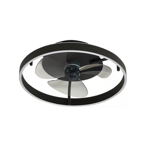 B-Ware Deckenventilator Ventilator Lindby LED Momitu schwarz Aluminium PVC Eisen dimmba