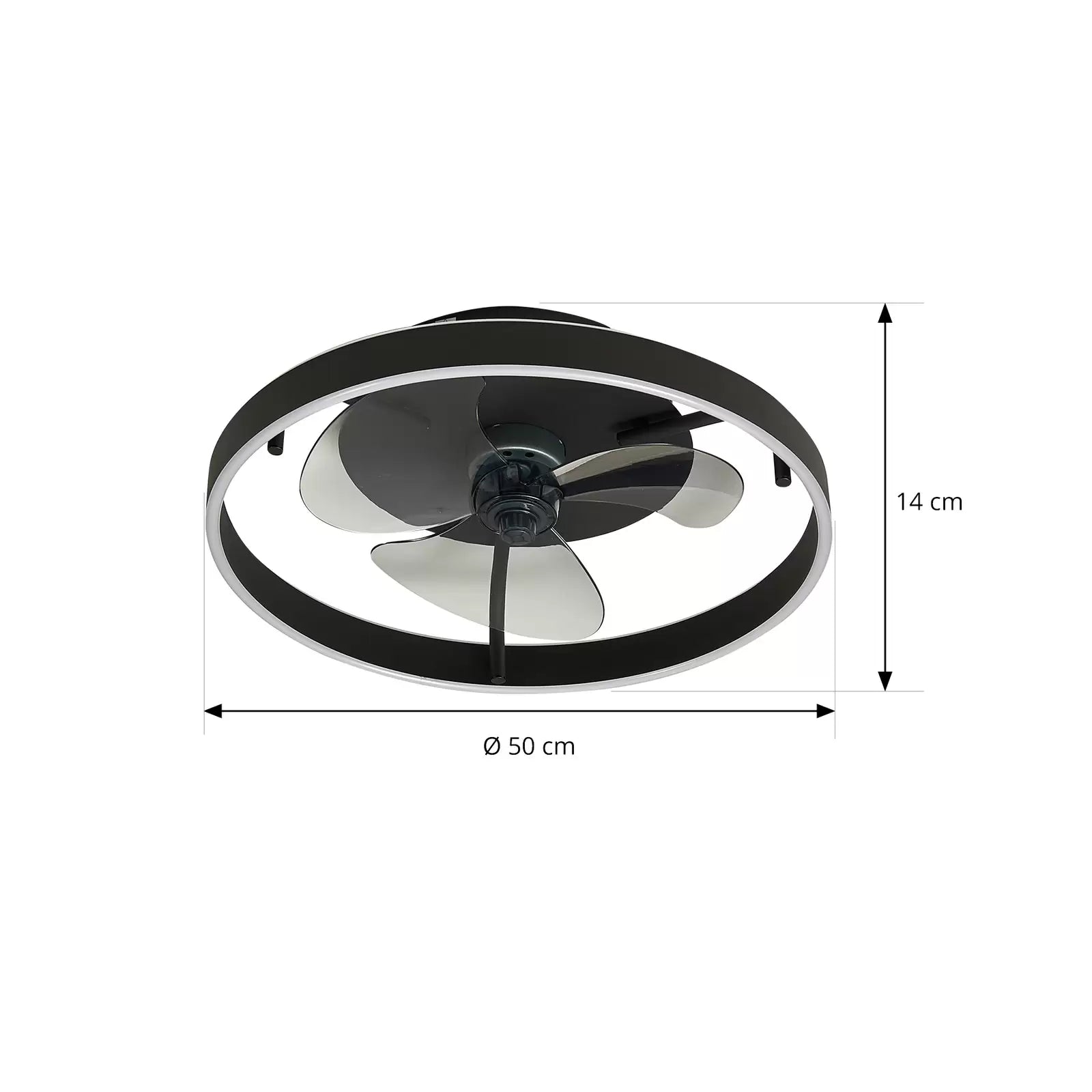 Deckenventilator Ventilator Lindby LED Momitu schwarz Aluminium PVC Eisen dimmba - 4251911780116