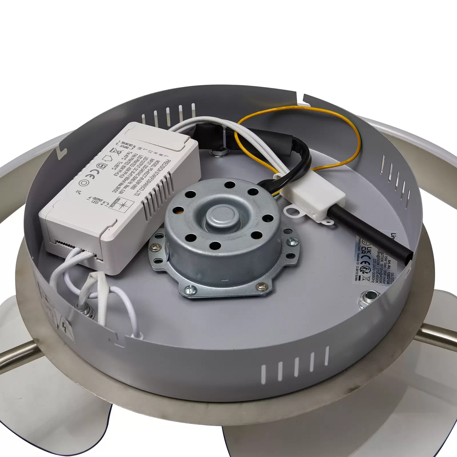 B-Ware Lindby Led Deckenventilator Momitu Silber Leise ø 14 Cm Ventilator Gebläse Lampe - 4251911780130