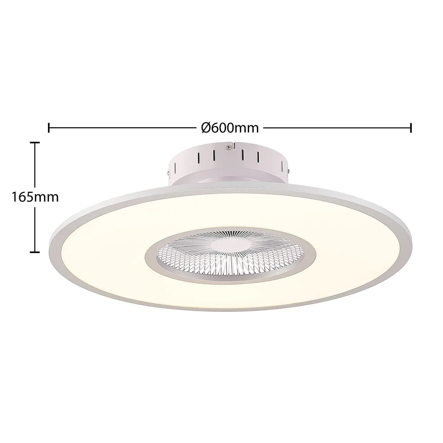 B-Ware Starluna Deckenventilator Ventilator Led Weiß Silber Dimmbar Siehe Text/Foto - 4251911750270