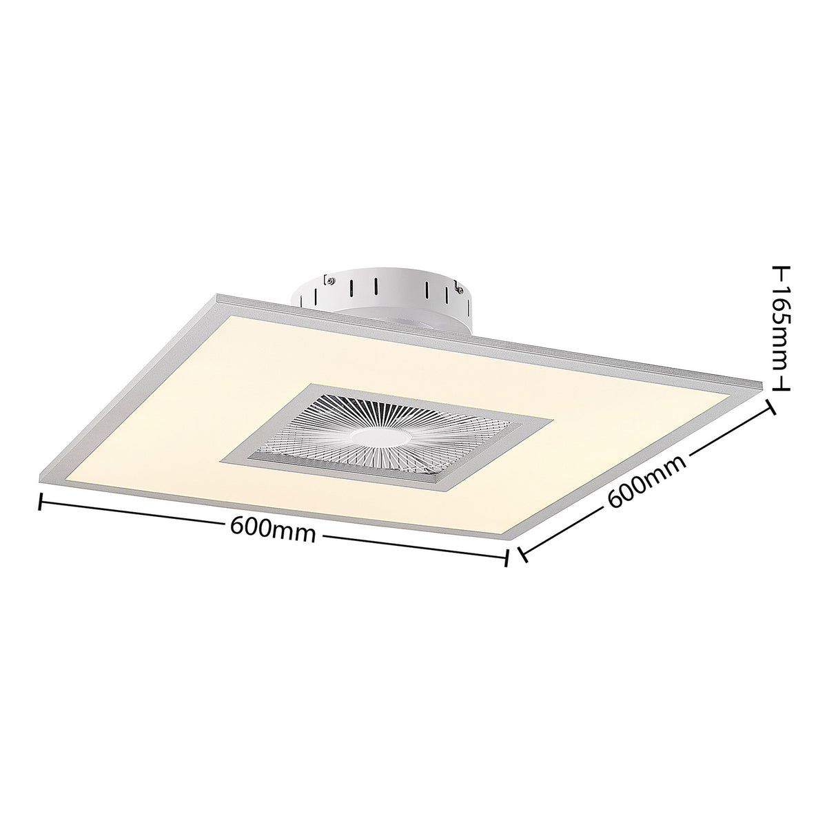 Lindby Deckenventilator Romea LED Ventilator leise 60cm silber weiß dimmbar - 4251911750287