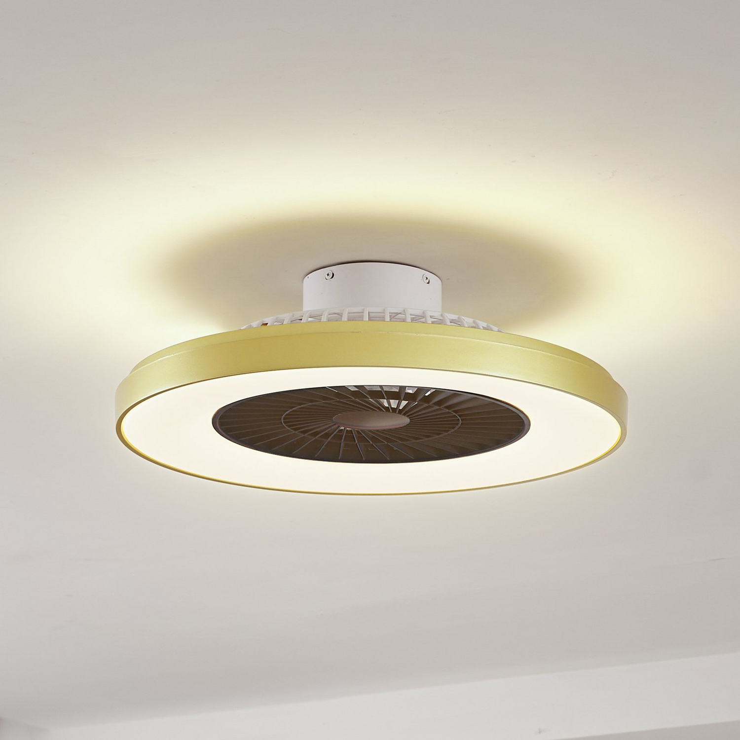 Lindby Led Deckenventilator Teleo Messing Dc Leise Tuya Lampe Wandlampe Leuchte B-Ware - 4251911780154