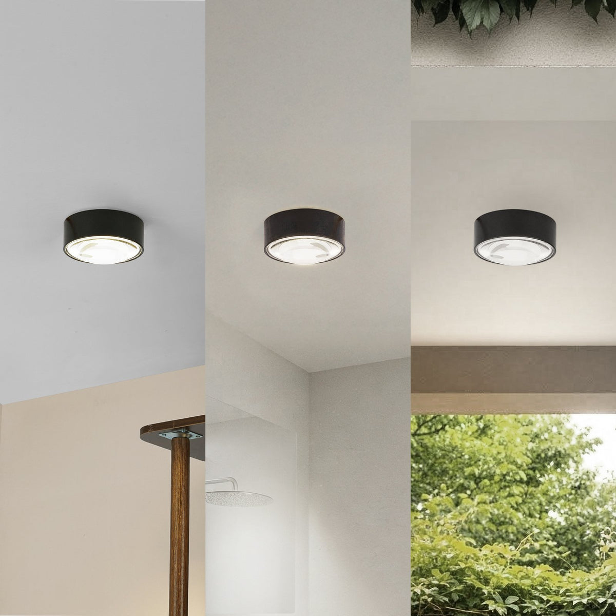 Lindby LED Downlight Einbaustrahler Siaka schwarz Metall rund IP65 - 4255830900112