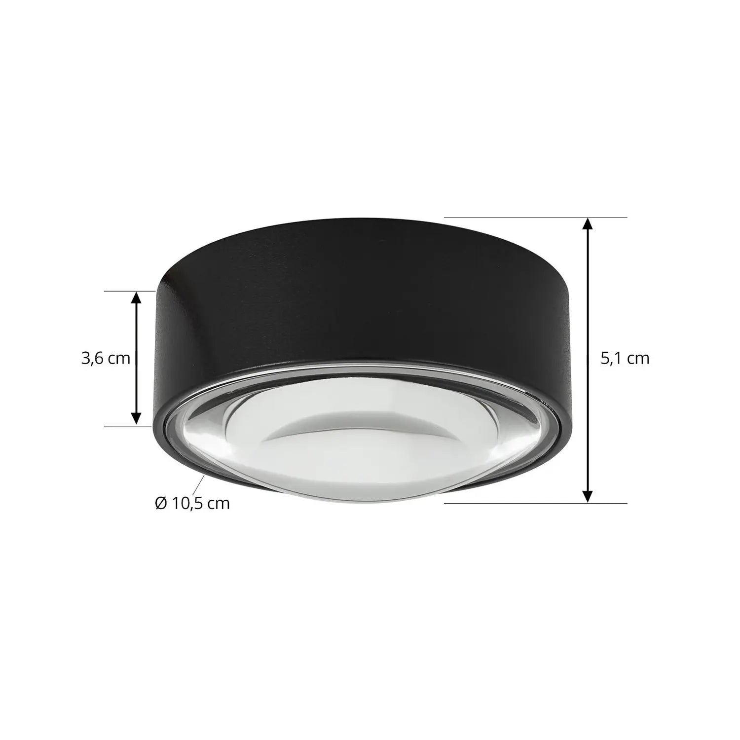 B-Ware Lindby Led Downlight Einbaustrahler Siaka Schwarz Metall Rund Ip65 - 4255830900112