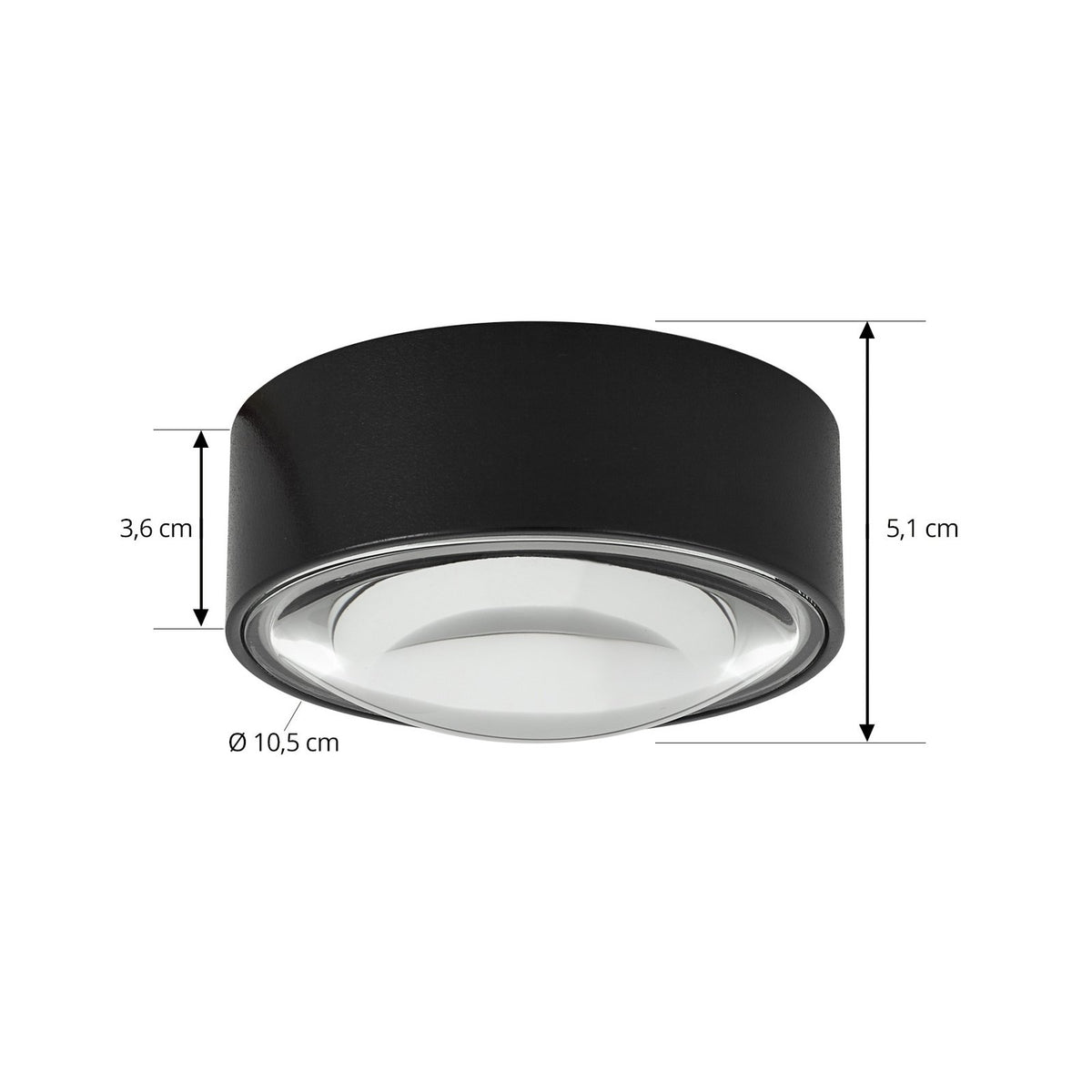 Lindby LED Downlight Einbaustrahler Siaka schwarz Metall rund IP65 - 4255830900112