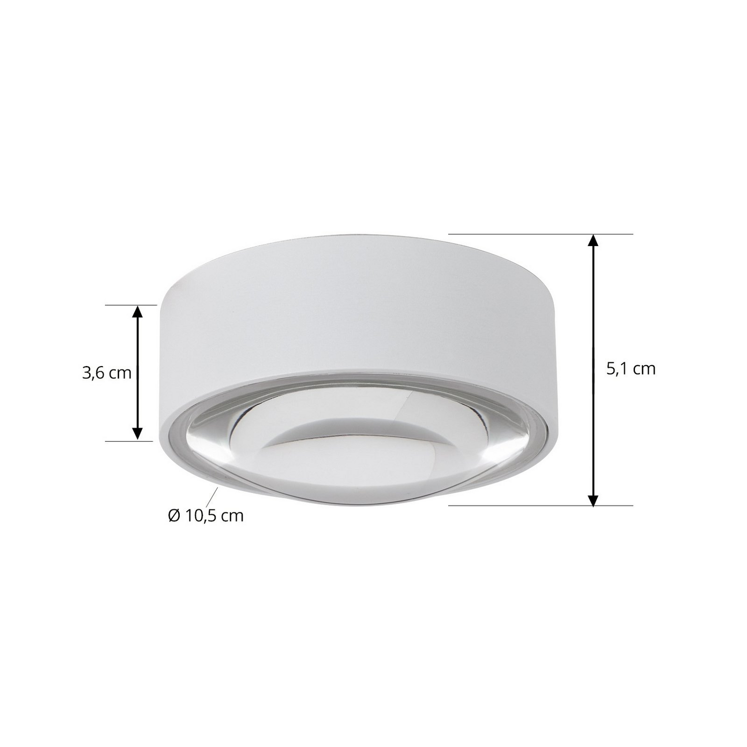 B-Ware Lindby Led Downlight Einbaustrahler Siaka Weiß Metall ø 5 Cm Ip65 - 4255830900129