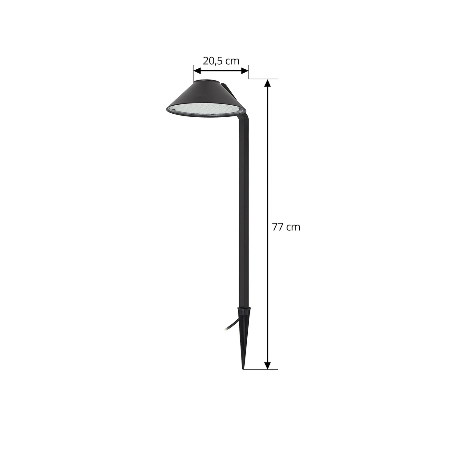 B-Ware Lindby Led Erdspießleuchte Gartenleuchte Capelo Schwarz Metall 77cm Lampe S835 - 4251911799194