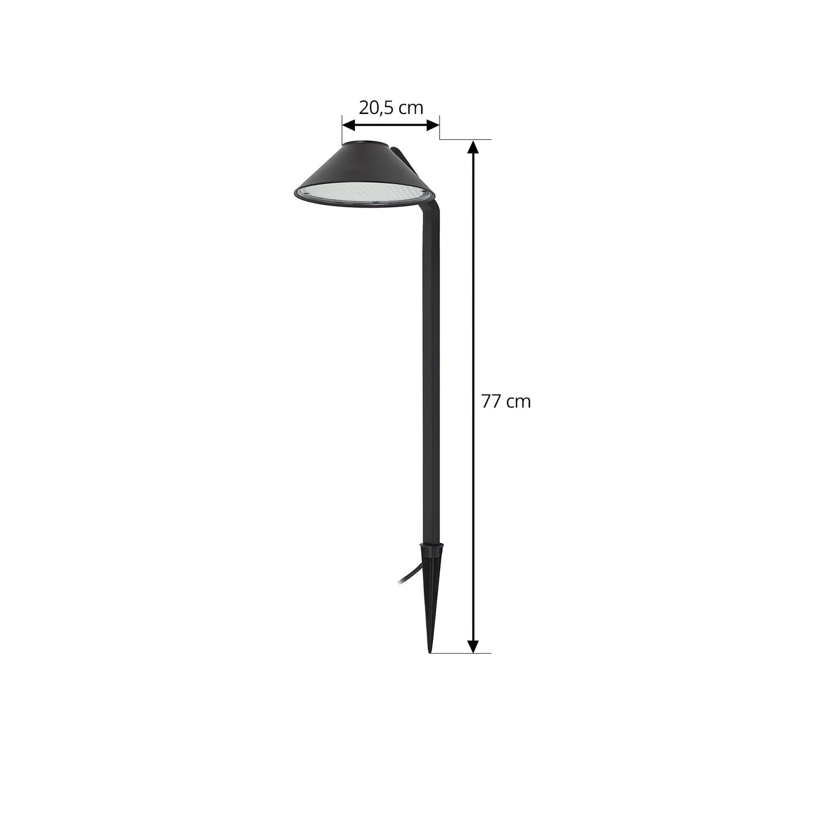Lindby Erdspießleuchte Gartenstrahler LED Außenleuchte schwarz Capelo Aluminium - 4251911799194