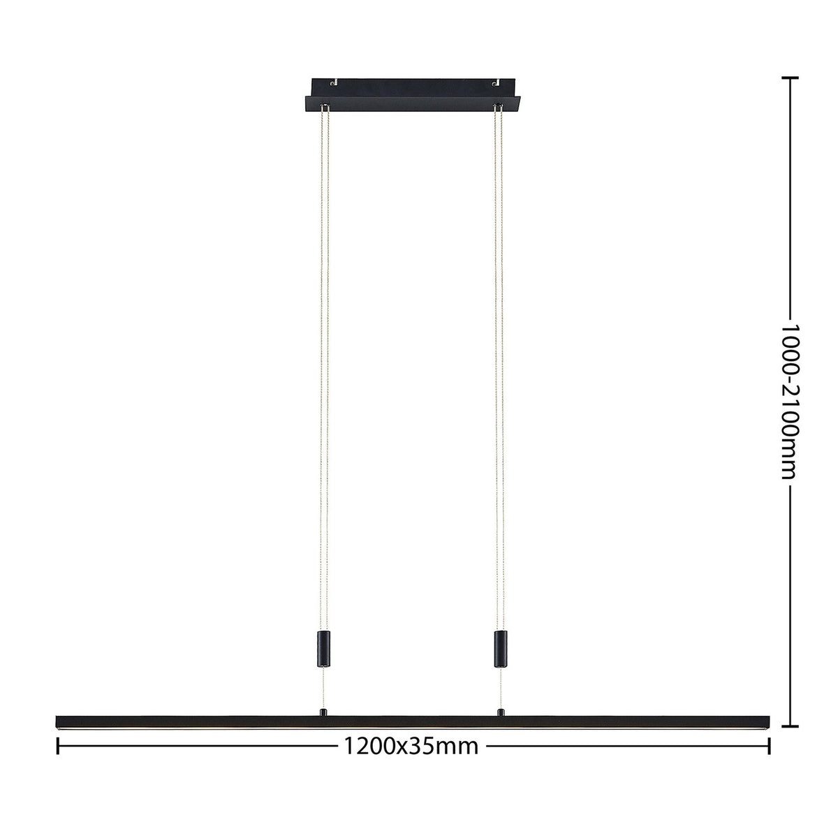 Lindby Pendelleuchte Hängeleuchte LED Lampe Arneja schwarz matt höhenverstell506 - 4251911729344