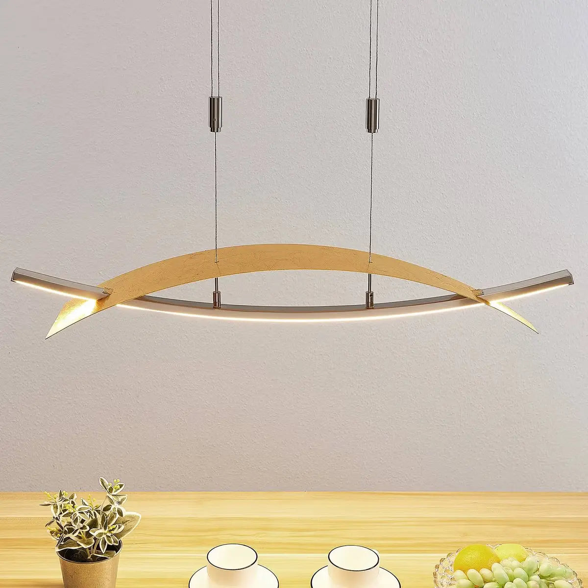 B-Ware Lindby Led Hängeleuchte Marija Hängeleuchte Lampe Leuchte 22 W Metall Gold Sil978