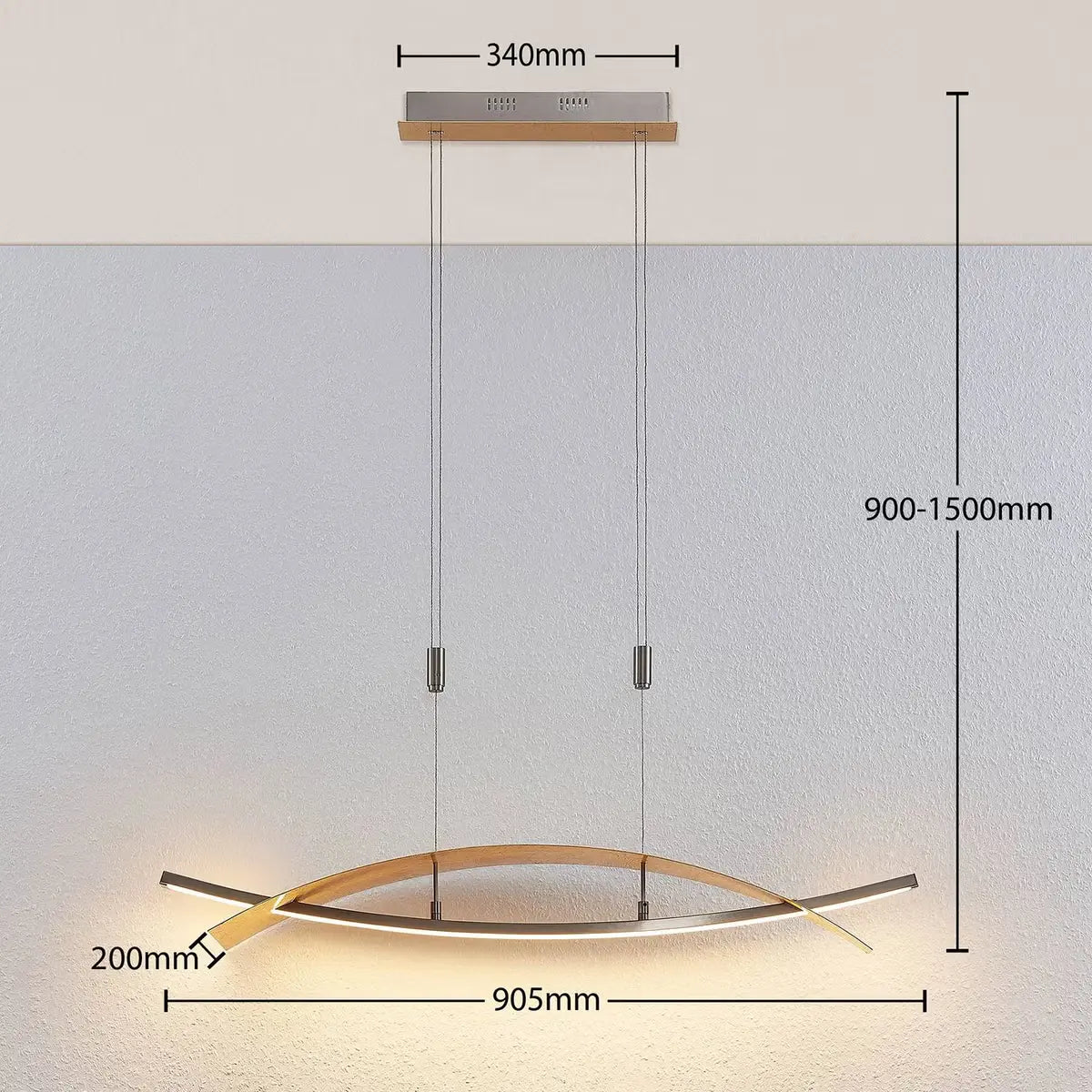 B-Ware Lindby Led Hängeleuchte Marija Hängeleuchte Lampe Leuchte 22 W Metall Gold Sil978