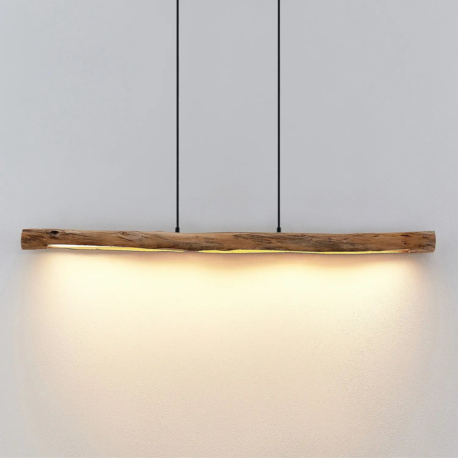 B-Ware Lindby Hängeleuchte Pendelleuchte Led Nekala Eukalyptusholz L120cm Siehe Text - 4251096597868