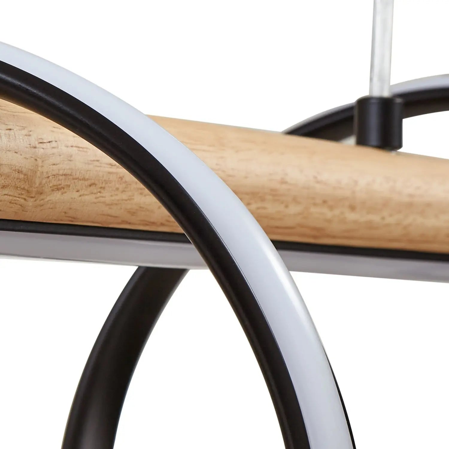 B-Ware Lindby Led Hängeleuchte Pendelleuchte Spiraali Schwarz Holz Länge 95 Cm