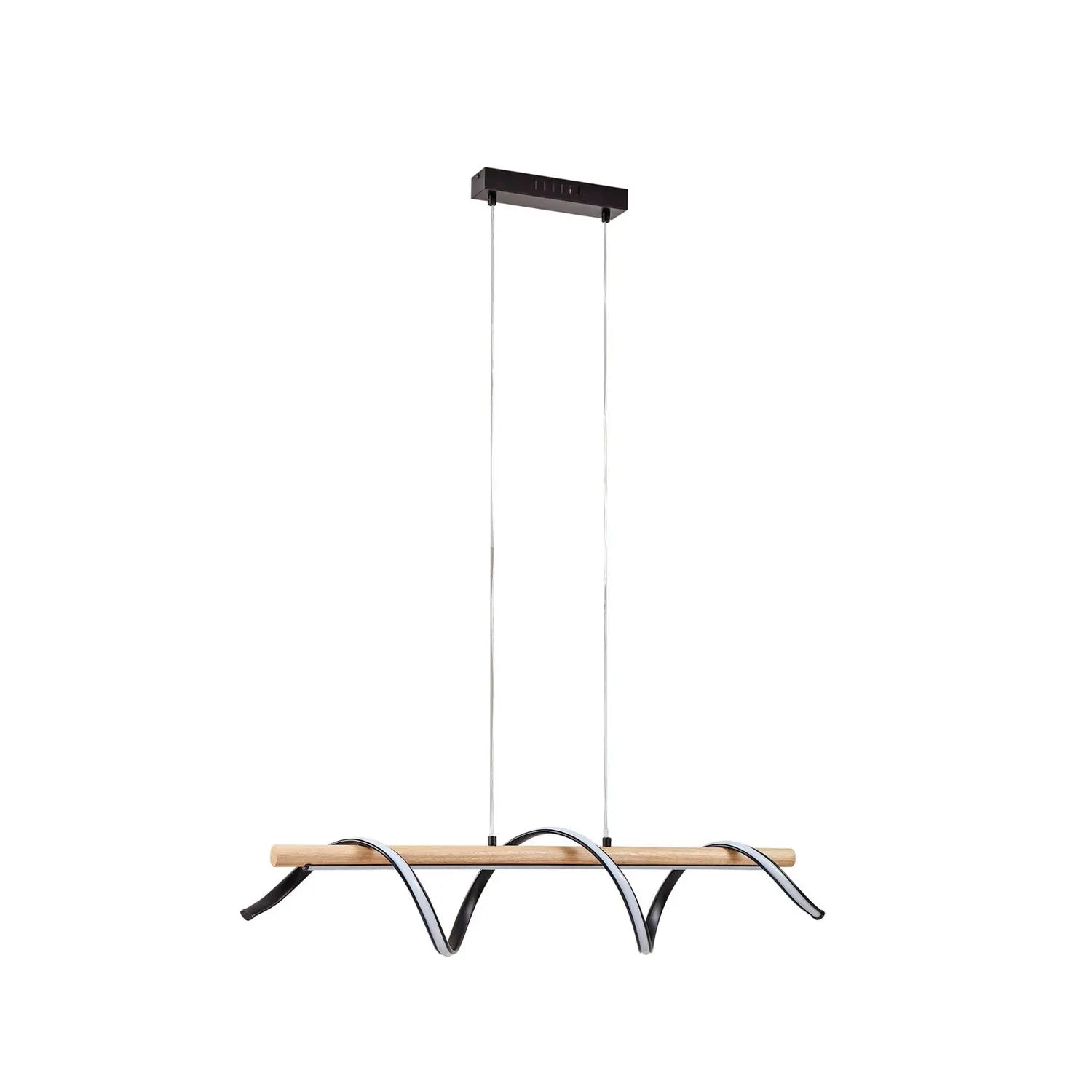 B-Ware Lindby Led Hängeleuchte Pendelleuchte Spiraali Schwarz Holz Länge 95 Cm