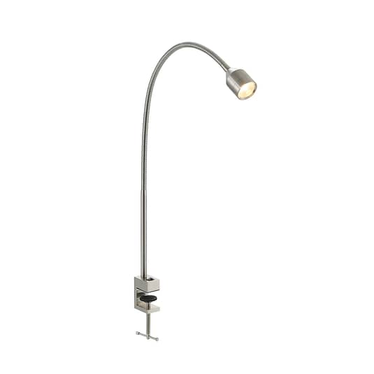 B-Ware Lindby Hanilo Led Klemmleuchte Tischleuchte Schreibtischlampe Nickel Satiniert - 4251096572674