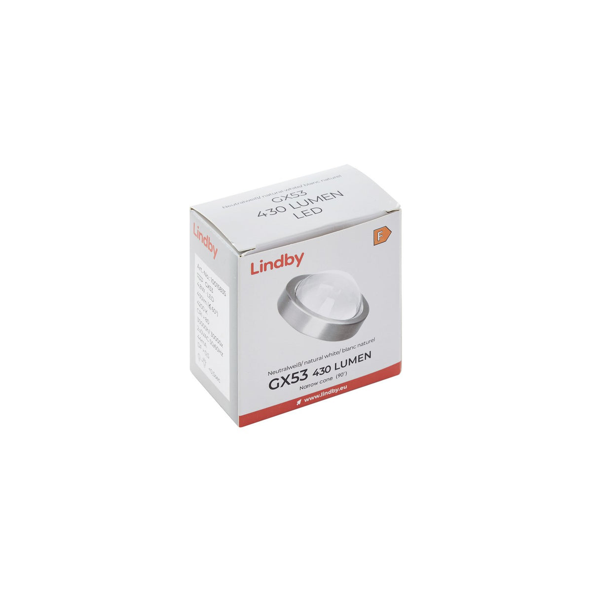 Lindby LED-Lampe, GX53 4,8W, 4.200K, nickel, Ø 7,5 cm - 4251911769777