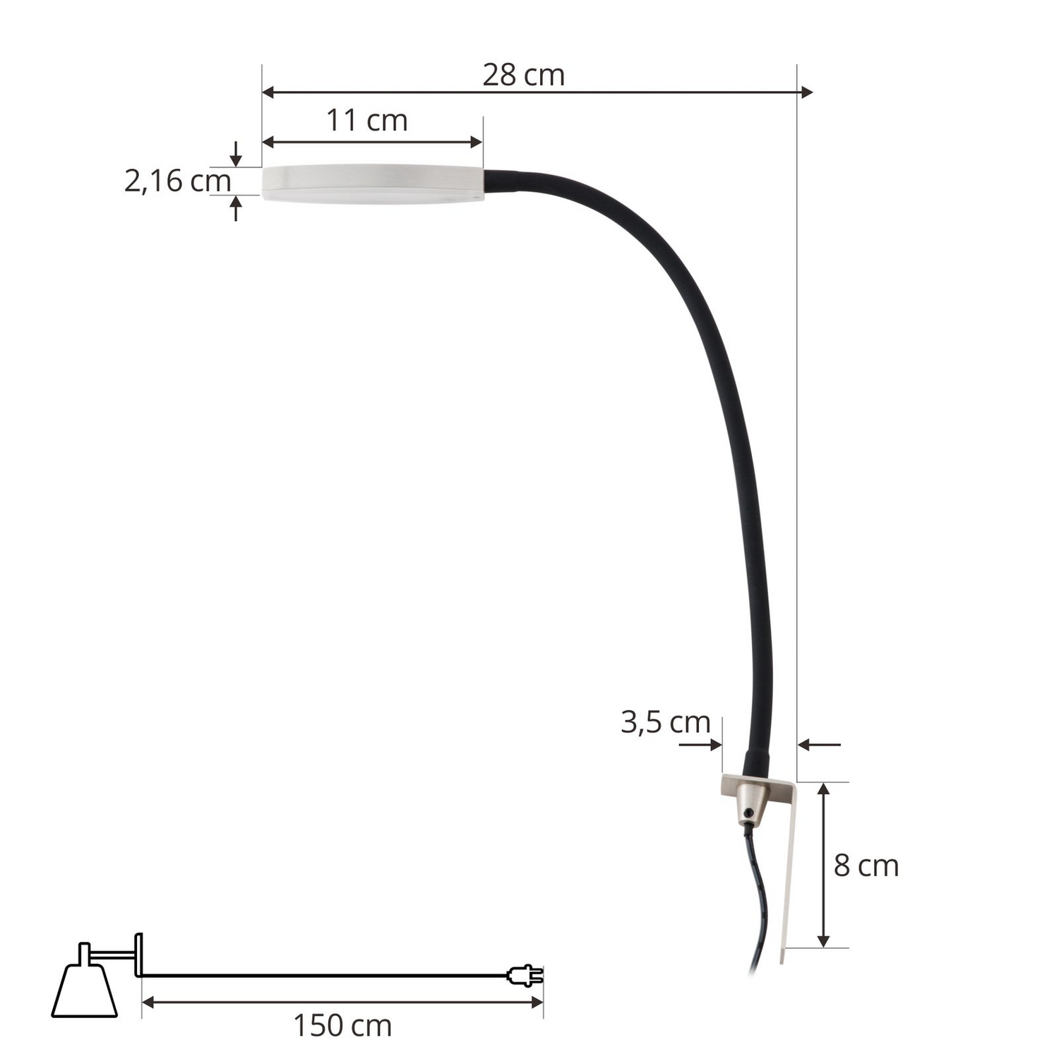 B-Ware Lindby Led Leselampe Flexola Leselicht Led Lampe Nickel Rund 2 Stück - 4251911774610