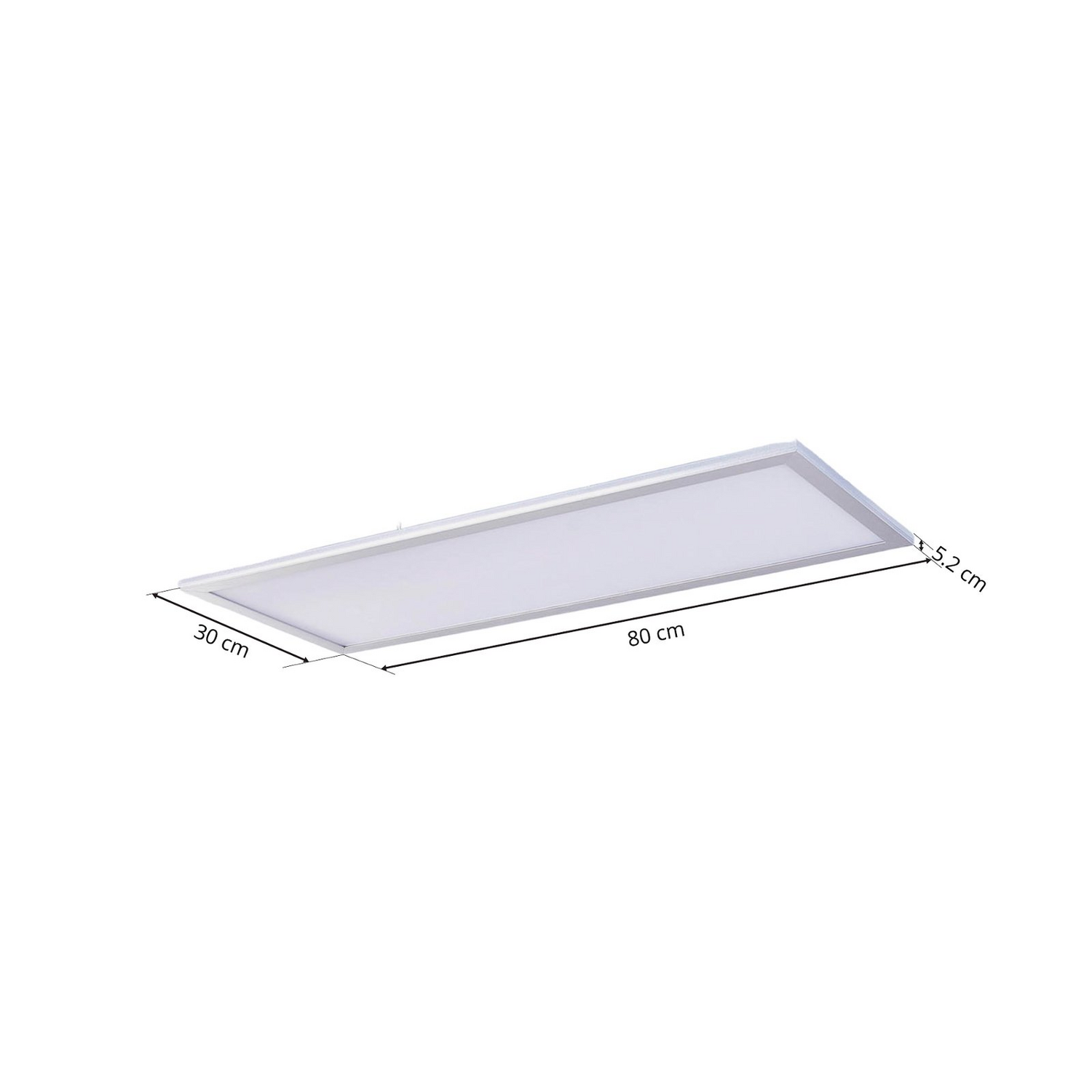 B-Ware Lindby Deckenleuchte Panel Lampe Led Livel Silber Universalweiß Aluminium 80x30