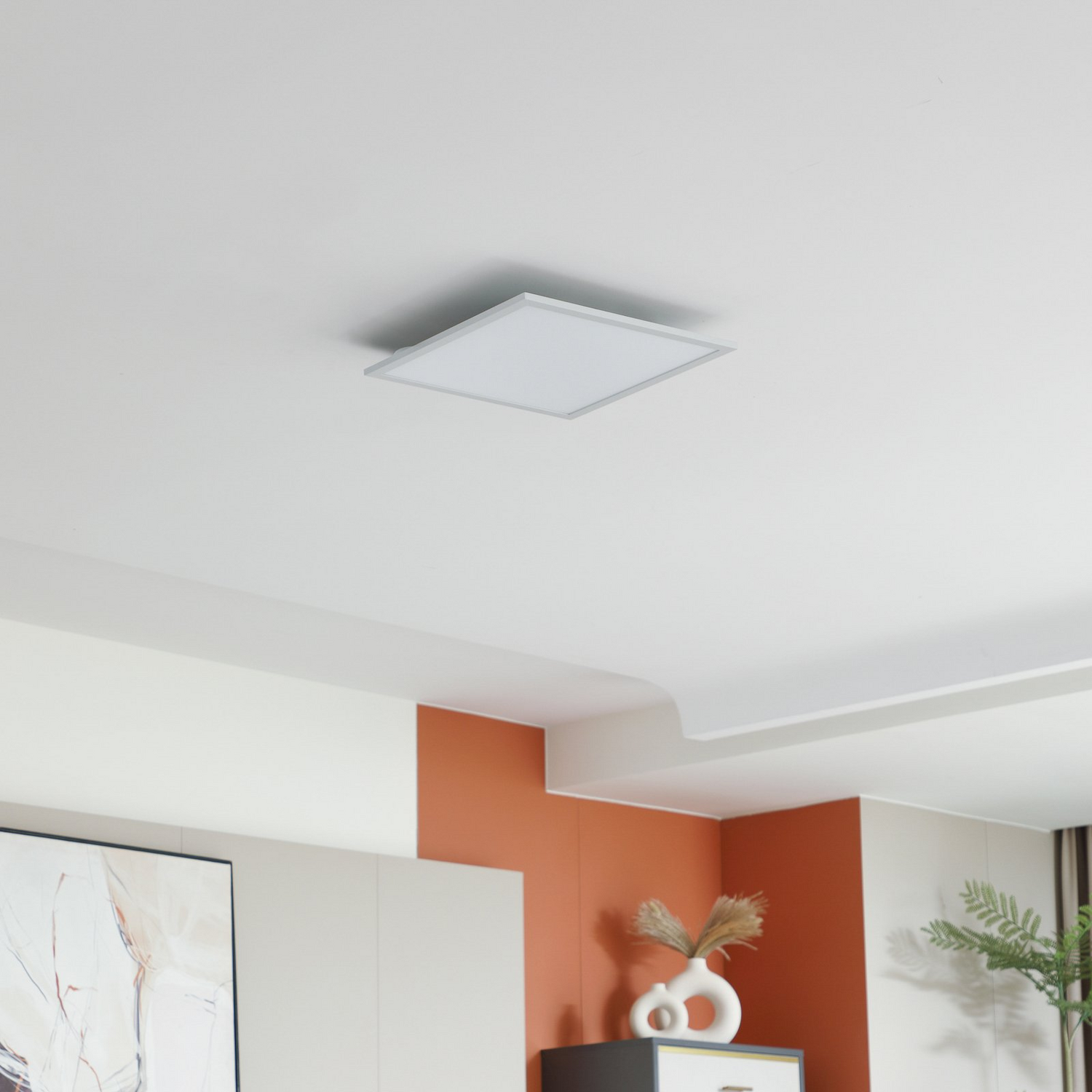 Plafonnier à panneau LED Lindby Enhife de qualité B, lampe de plafond, luminaire, plafonnier