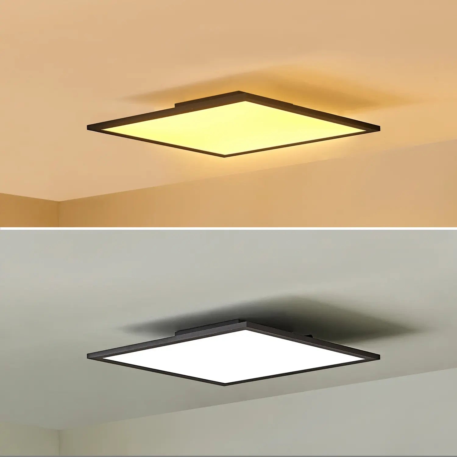 B-Ware Lindby Led Panel Leuchte Decken Panel Lamin Schwarz 40 Cm Cct Dimmbar Remote   - 4251911765861