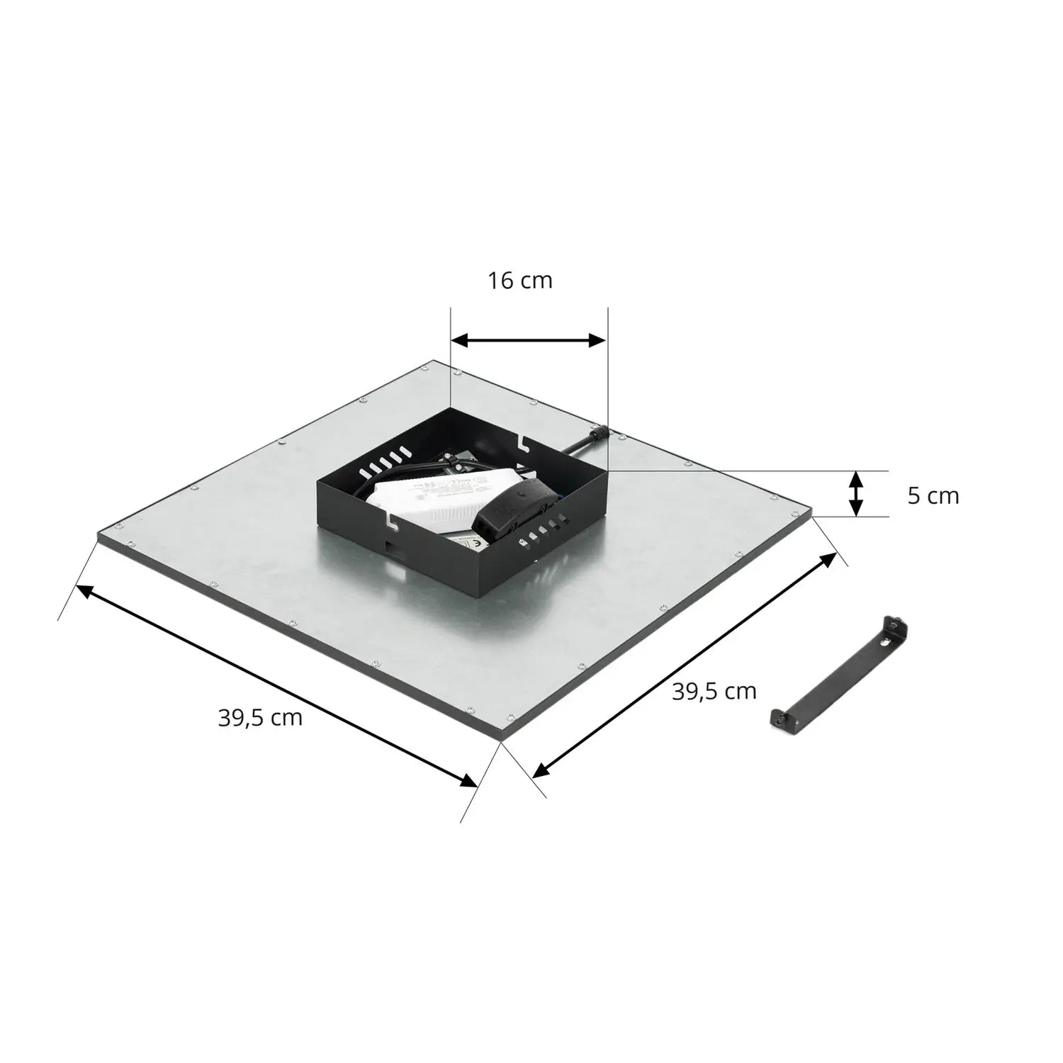 B-Ware Lindby Led Panel Leuchte Decken Panel Lamin Schwarz 40 Cm Cct Dimmbar Remote   - 4251911765861