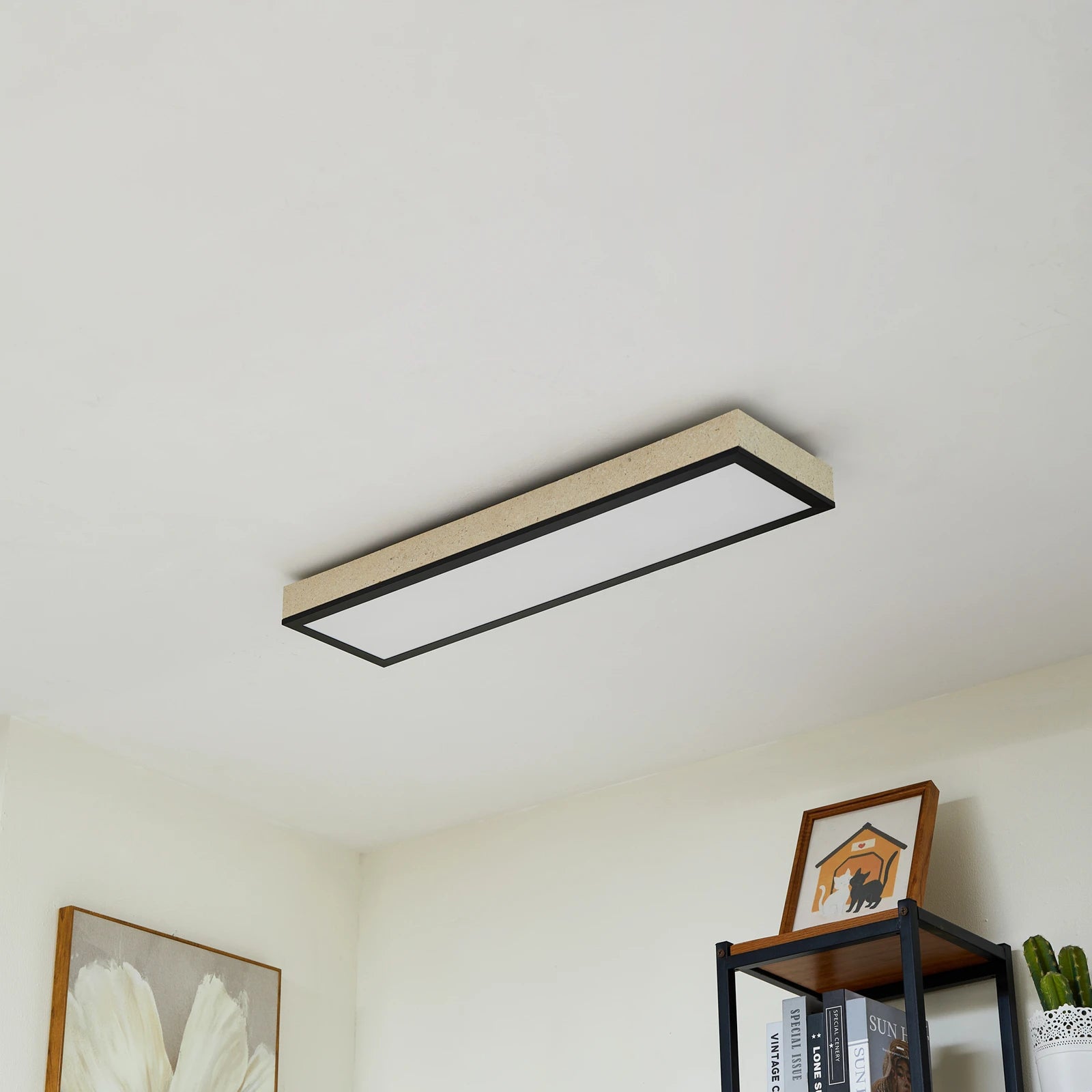 B-Ware Lindby Led Panel Deckenleuchte Leuchte Laviona Cct Dimmbar Schwarz Grau 80 Cm - 4251911797022