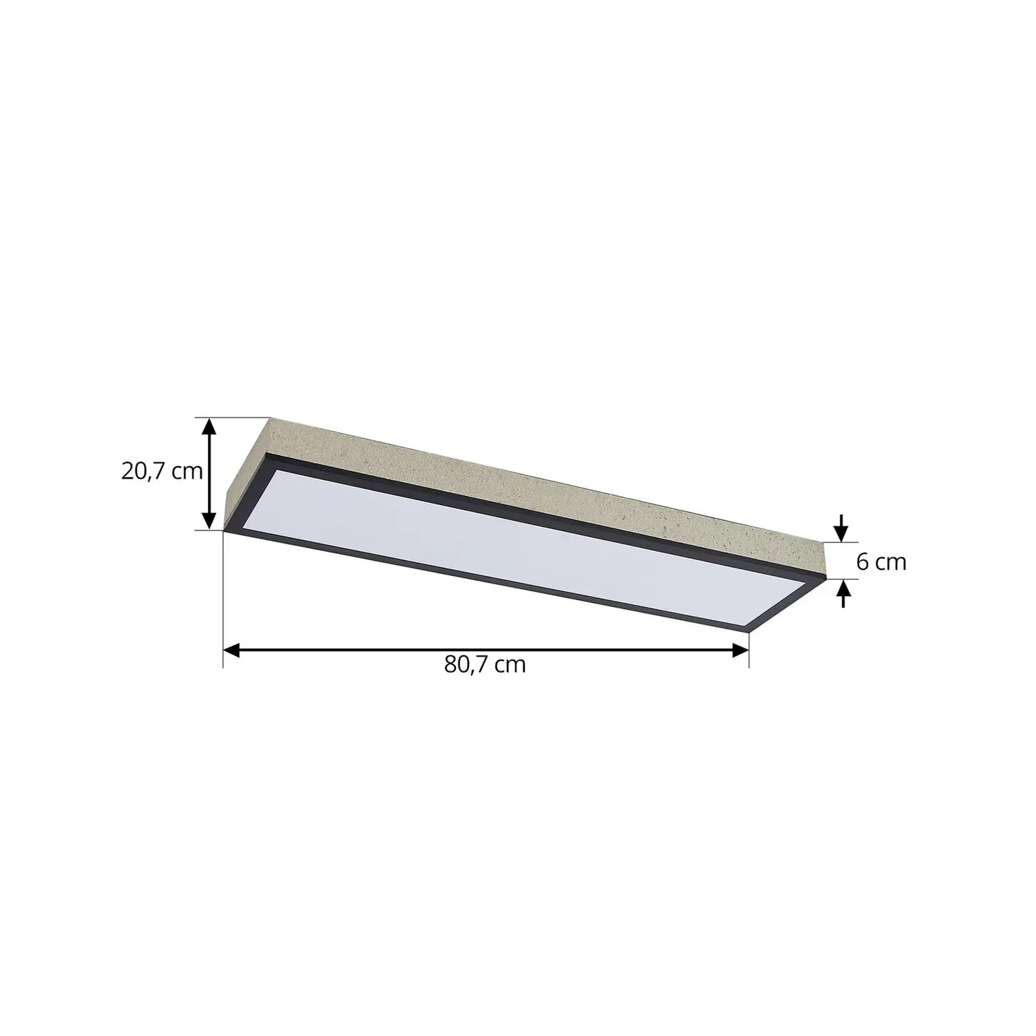 B-Ware Lindby Led Panel Deckenleuchte Leuchte Laviona Cct Dimmbar Schwarz Grau 80 Cm - 4251911797022