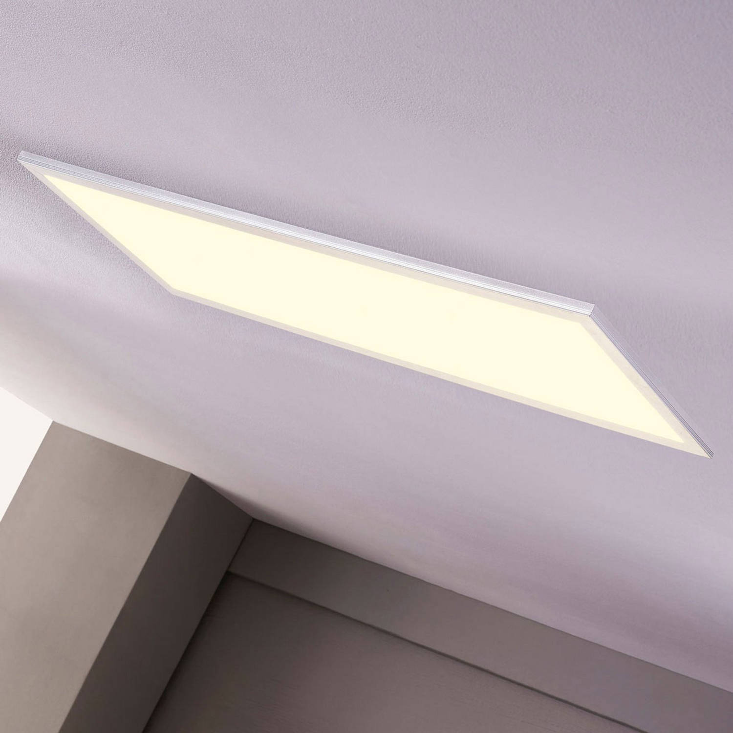 B-Ware Led Panel Deckenleuchte Lichtspender Lindby Livel Cct Fernbedienung Silber Al387