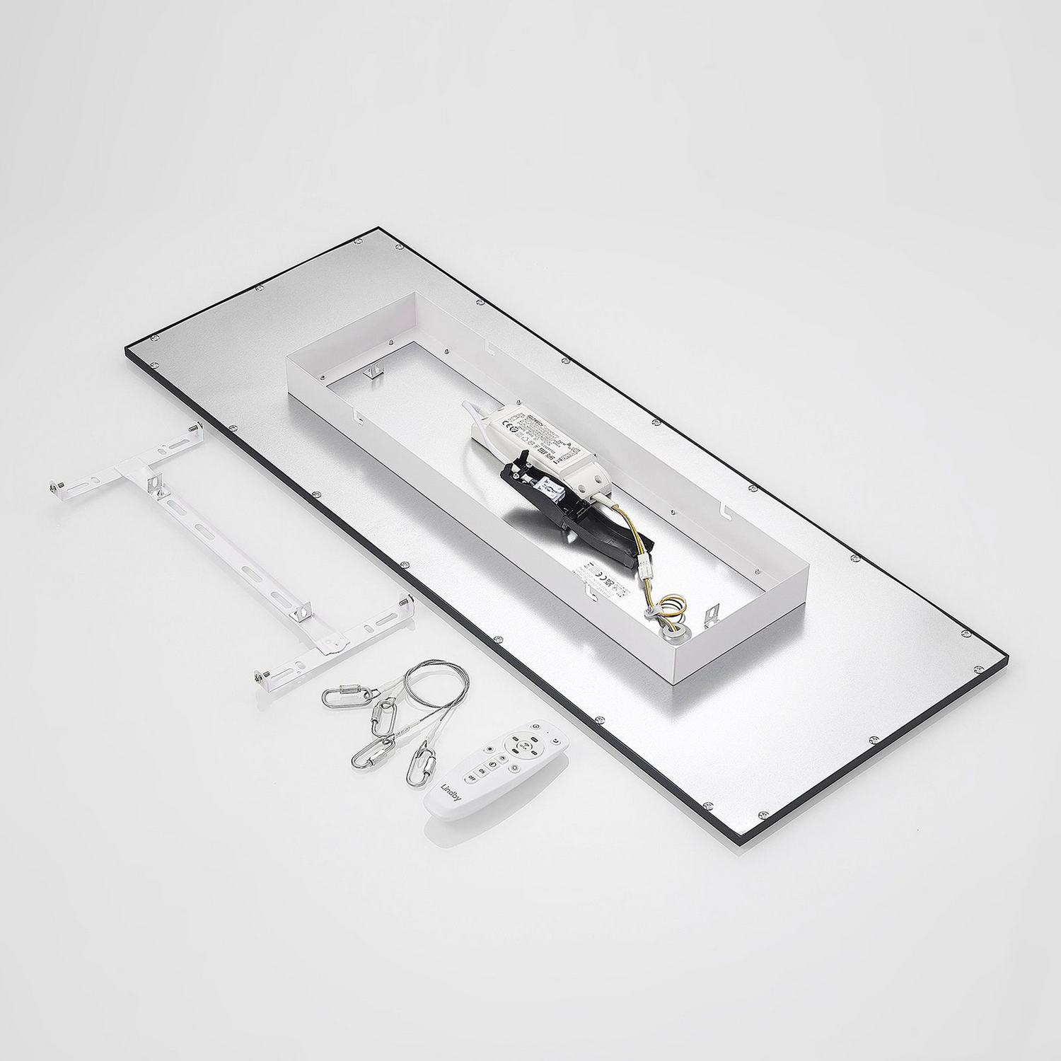 B-Ware Lindby Deckenleuchte Panel Led Nelios Schwarz Alu Cct 80 X 30 Cm Siehe Text - 4251911738735
