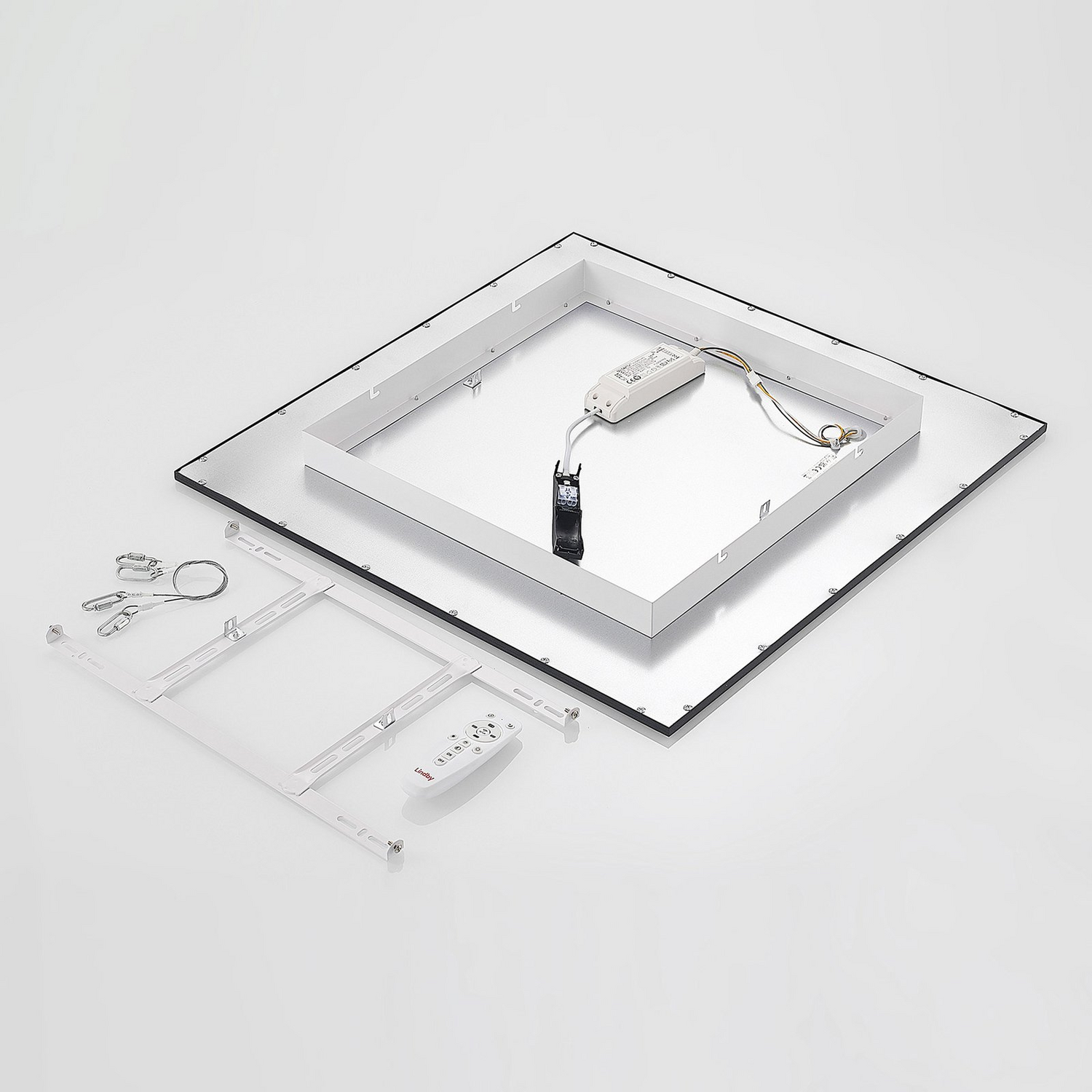 B-Ware Lindby Deckenleuchte Deckenlampe Led Panel Schwarz Nelios Aluminium Siehe Text - 4251911739206