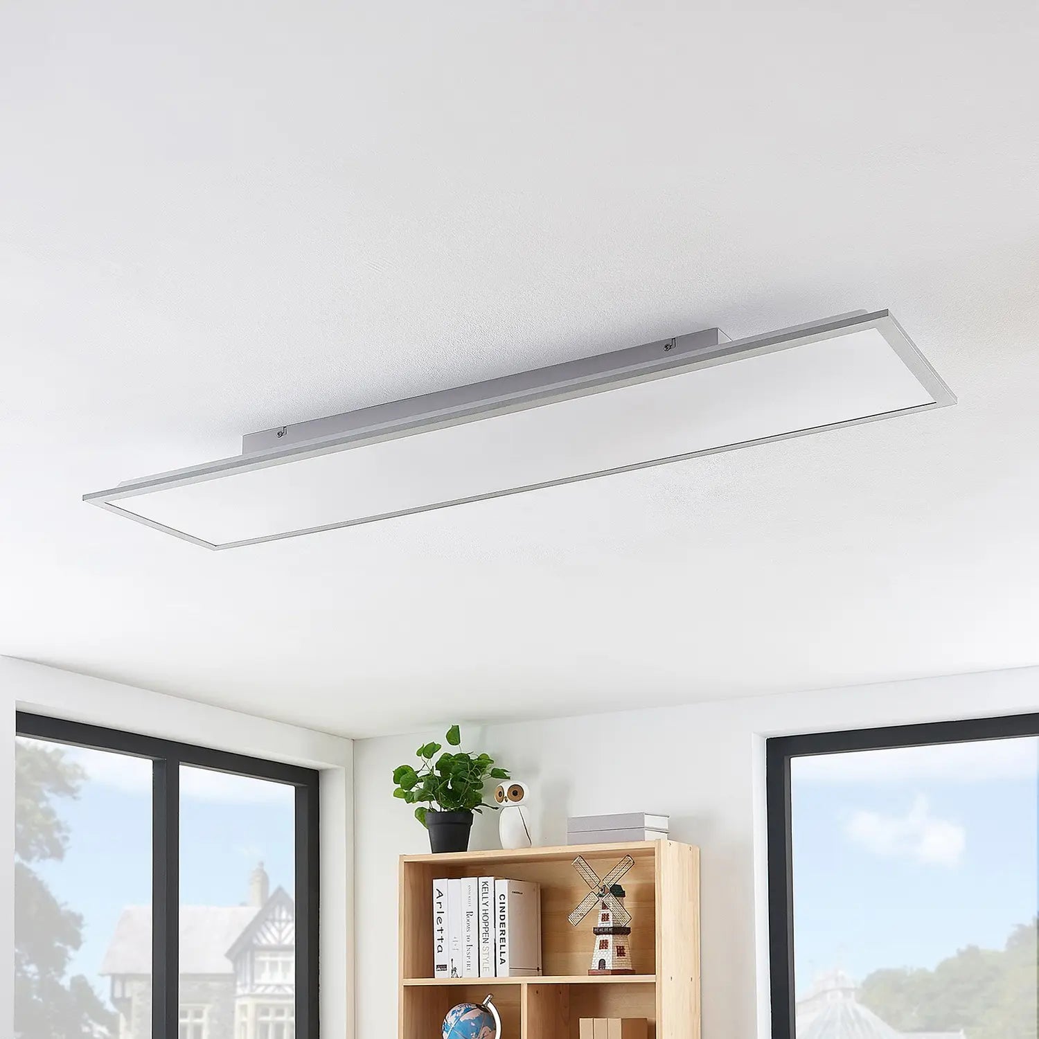 B-Ware Lindby Led Panel Flächenleuchte Stenley 4000 K 120cm X 30cm Silber Weiß - 12753289714437